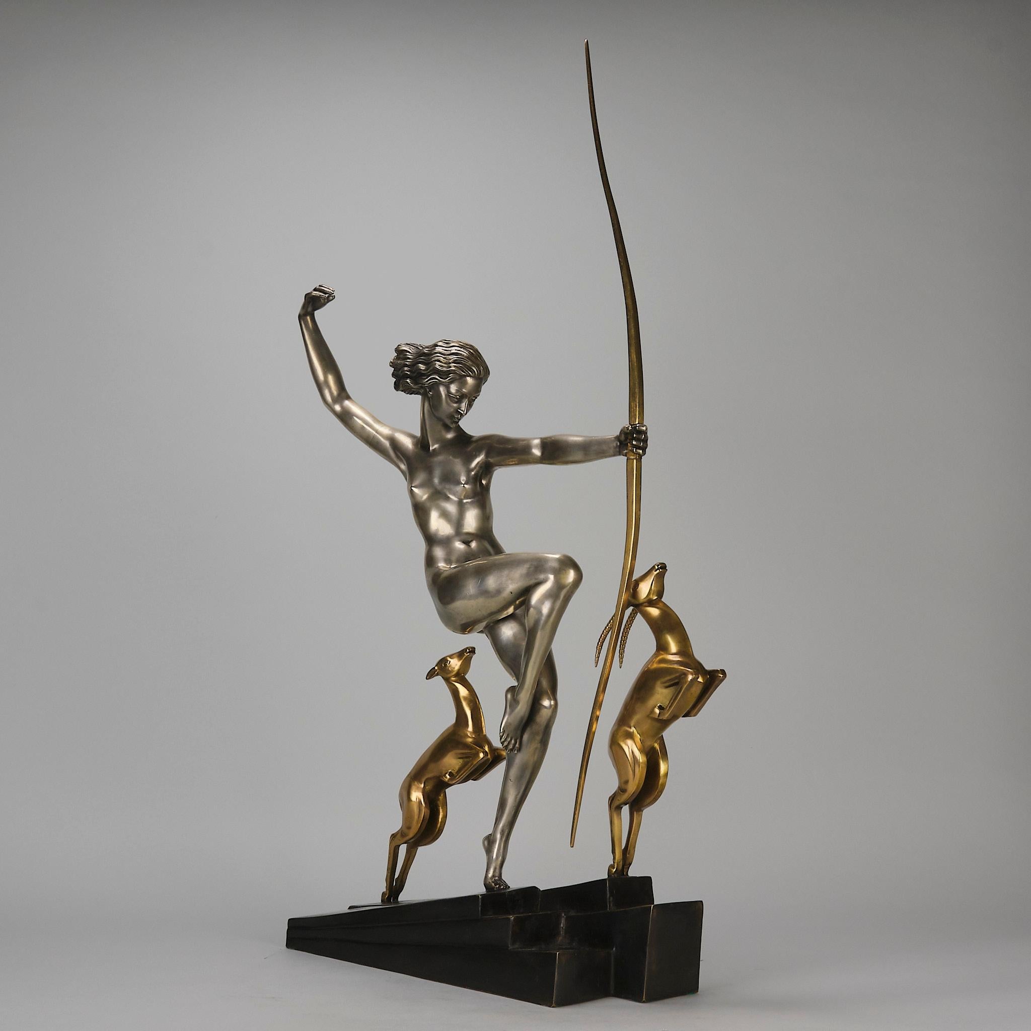 Francese Bronzo dipinto a freddo dei primi del Novecento 