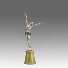 Early 20th Century Cold-Painted Bronze "Egyptian Dancer" by Josef Lorenzl