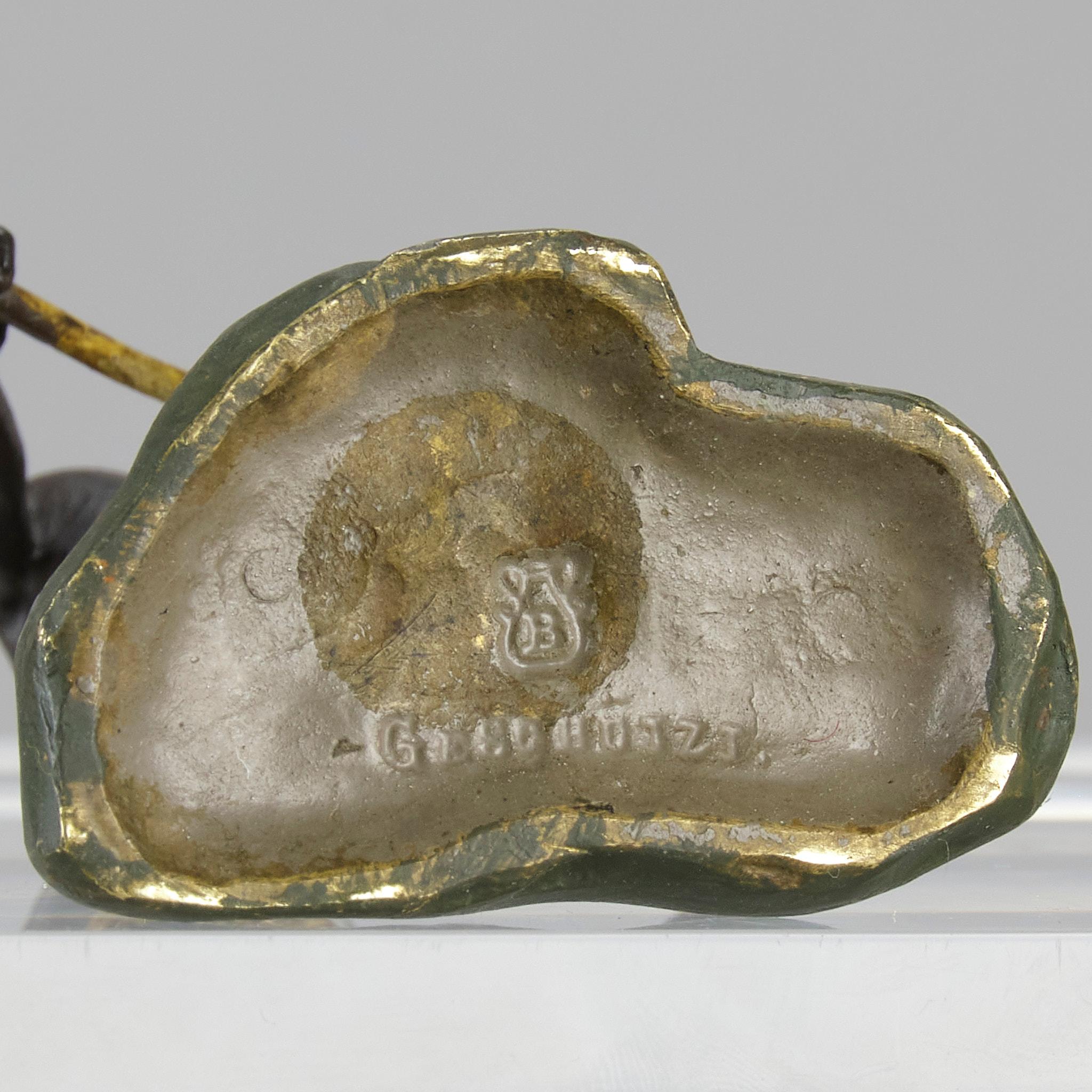 Cold-bemalte Bronze des frühen 20. Jahrhunderts mit dem Titel „Arab Boy“ von Franz Bergman im Angebot 5