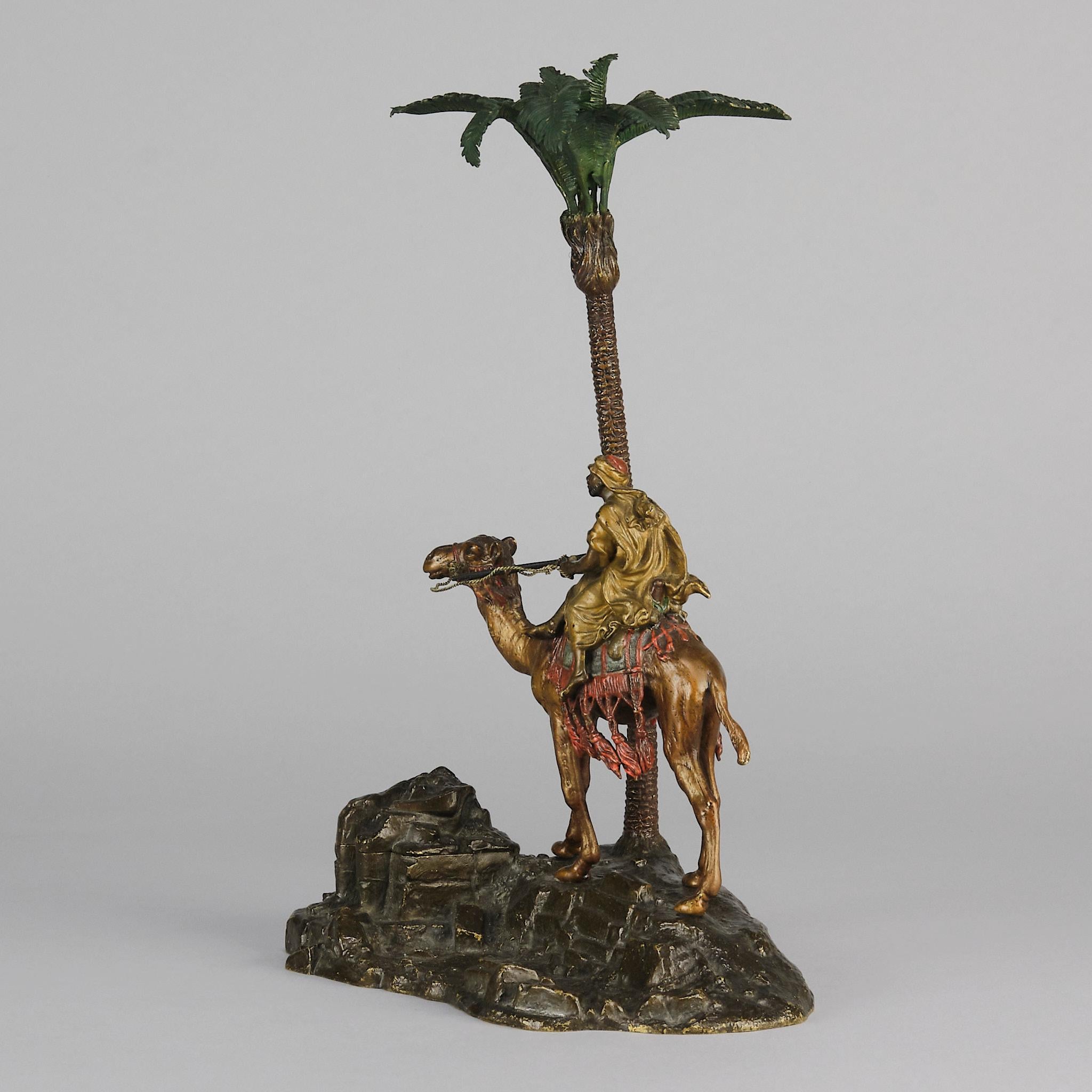 Bronce pintado en frío de principios del siglo XX titulado 