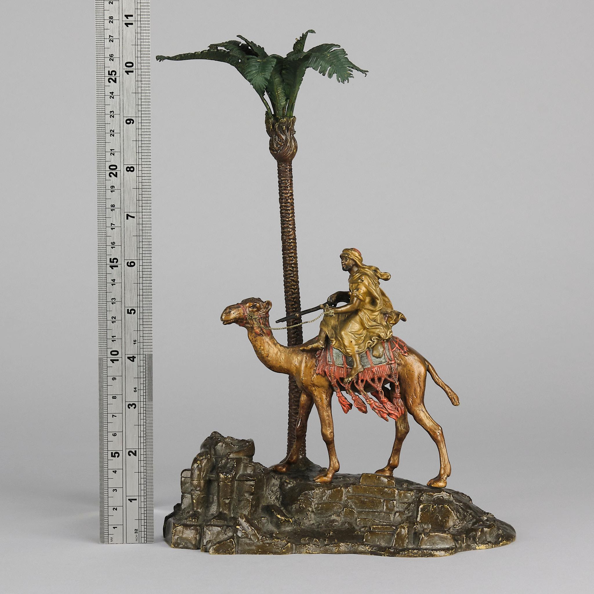 Bronce pintado en frío de principios del siglo XX titulado 