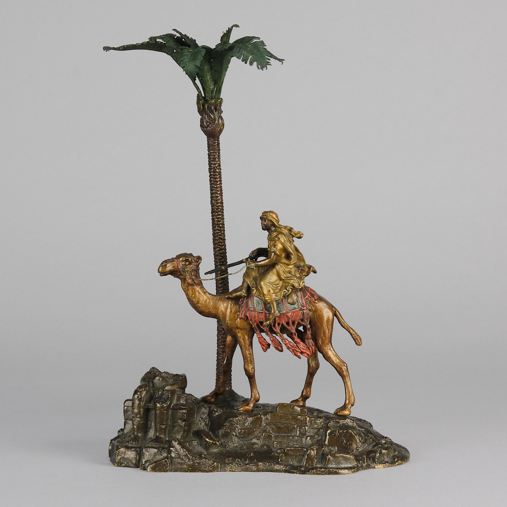 Bronce pintado en frío de principios del siglo XX titulado 