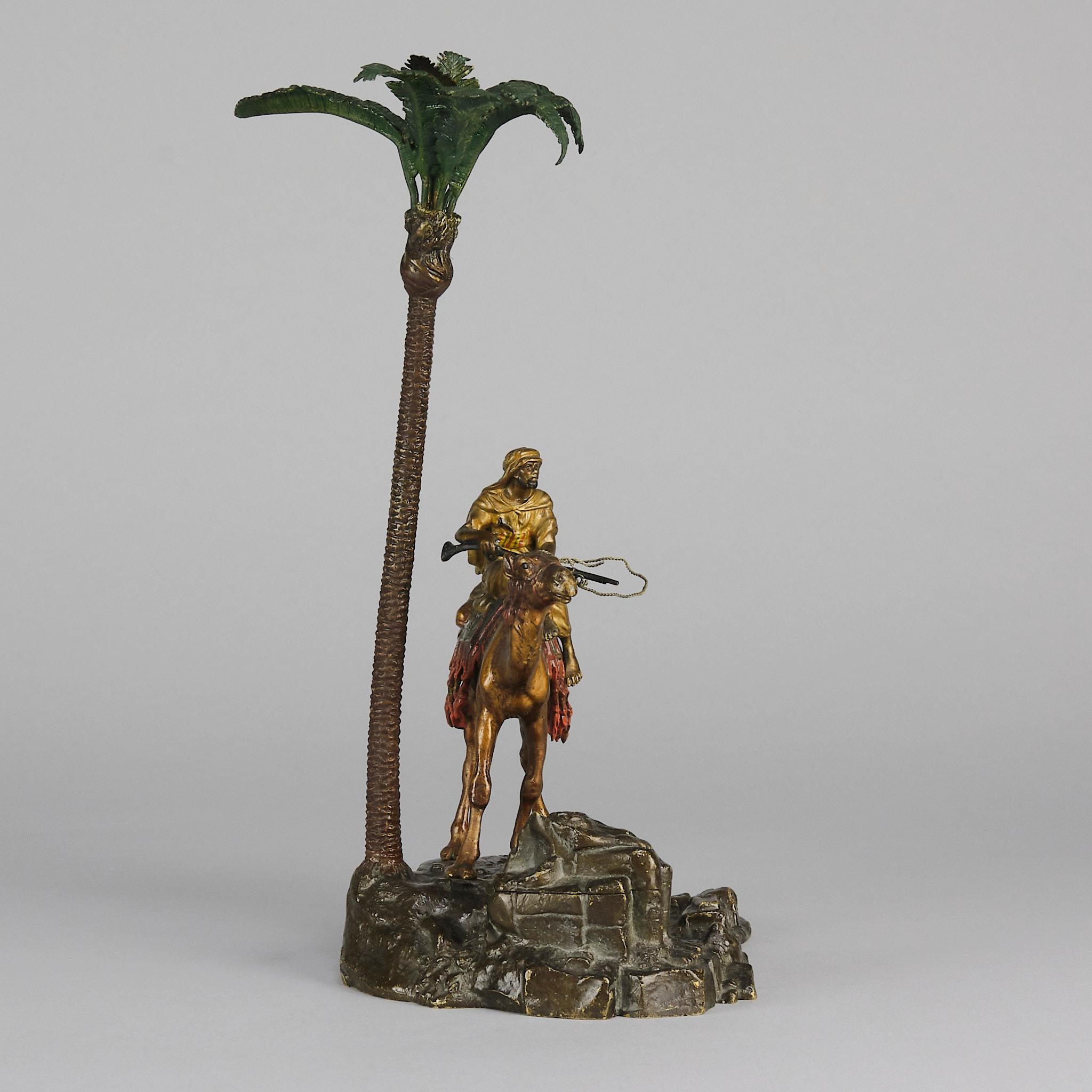 Bronce pintado en frío de principios del siglo XX titulado 