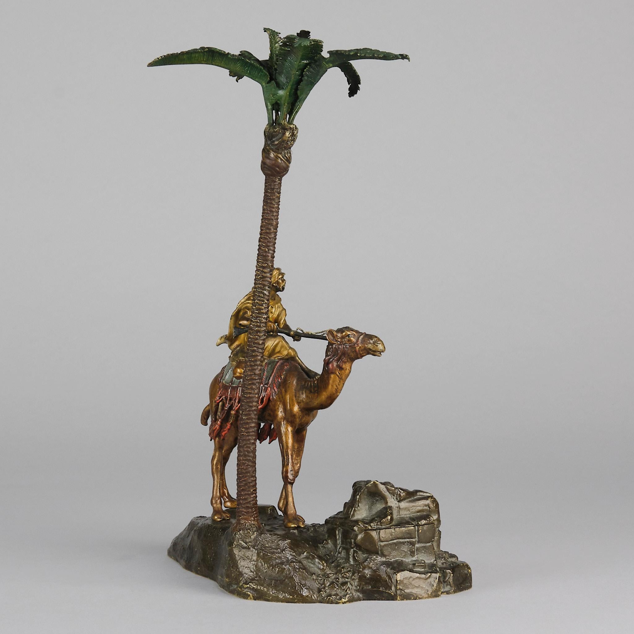 Bronce pintado en frío de principios del siglo XX titulado 