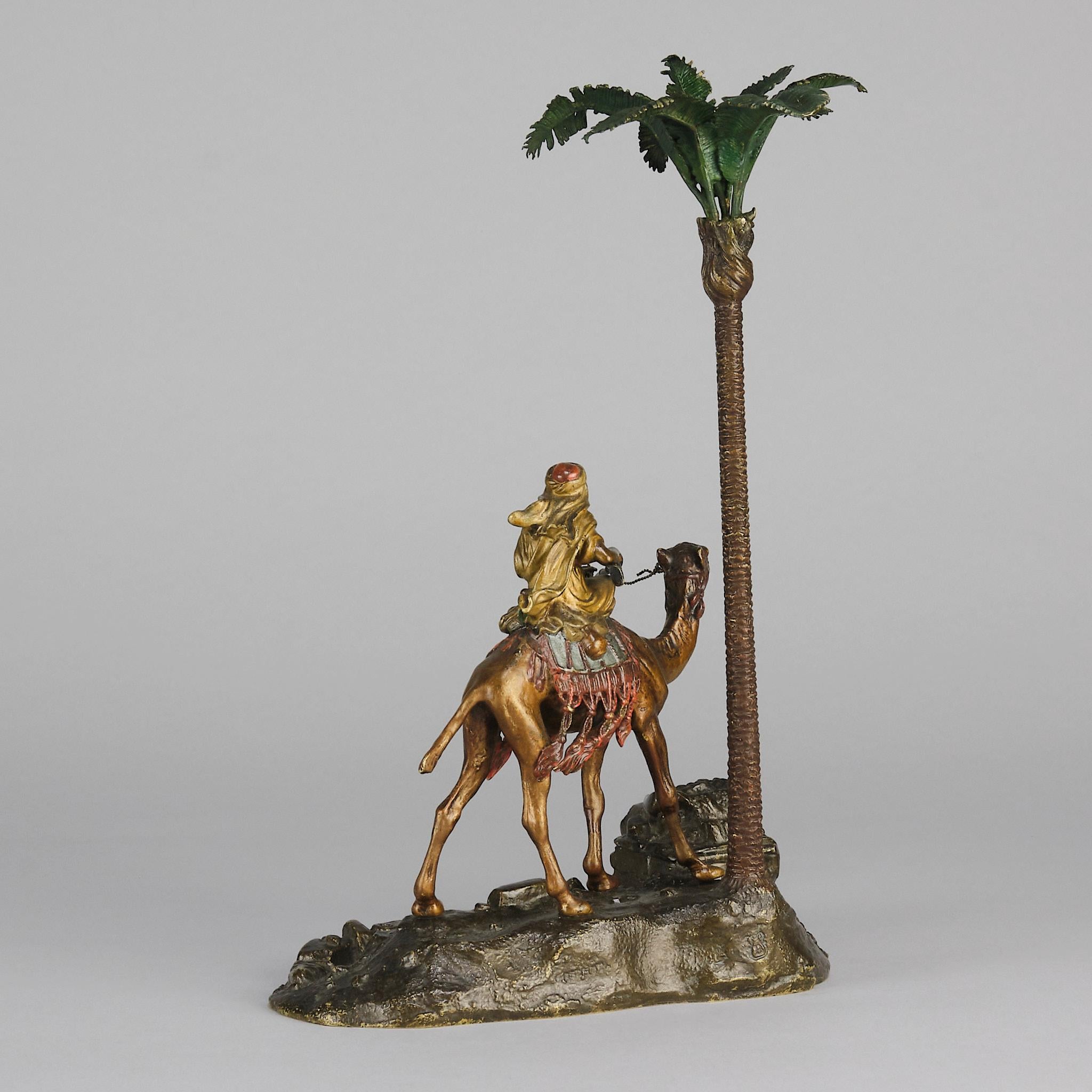 Bronce pintado en frío de principios del siglo XX titulado 