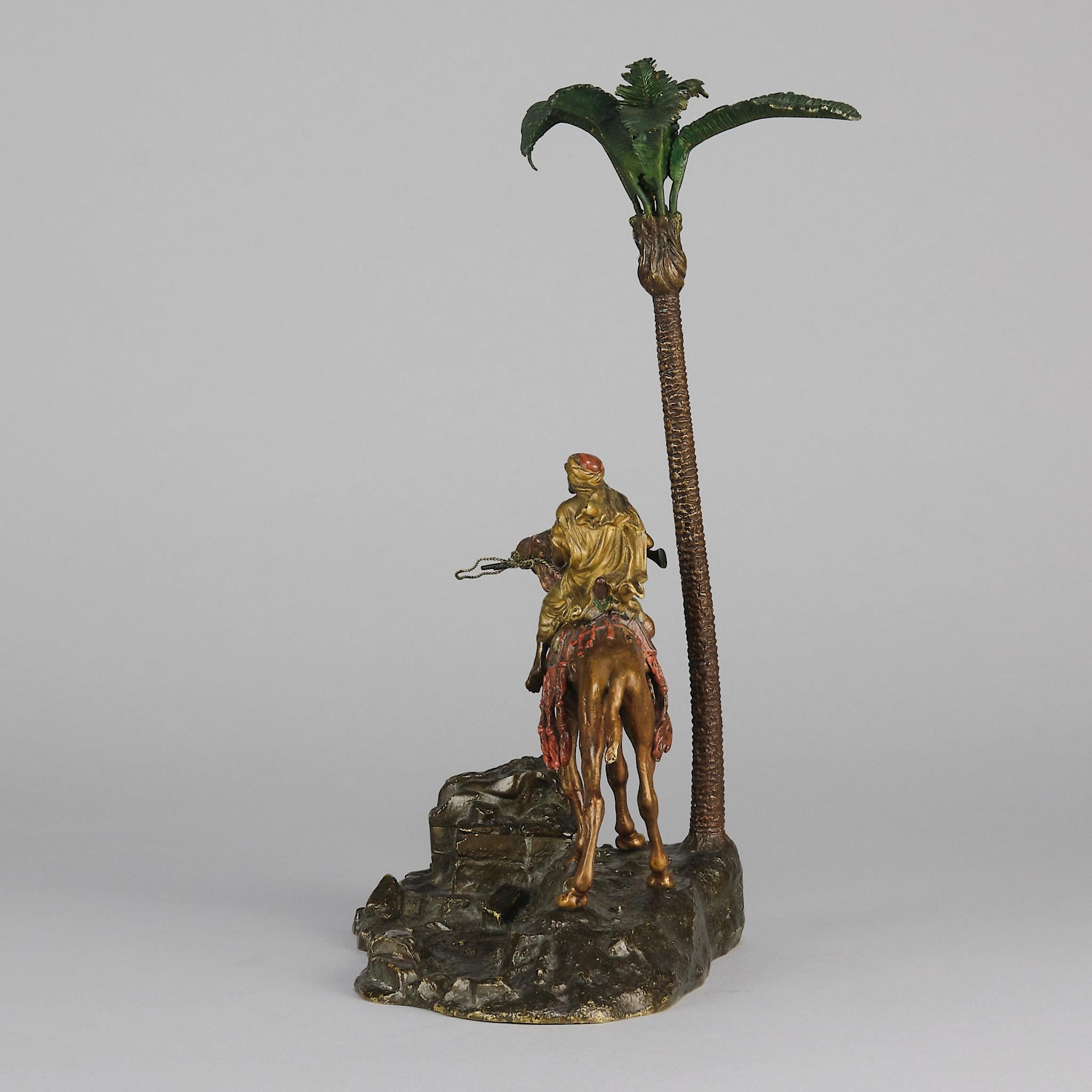 Bronce pintado en frío de principios del siglo XX titulado 