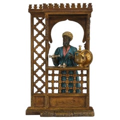 Early 20th Century Cold-Painted Bronze entitled "Arab Trader" by Franz Bergman