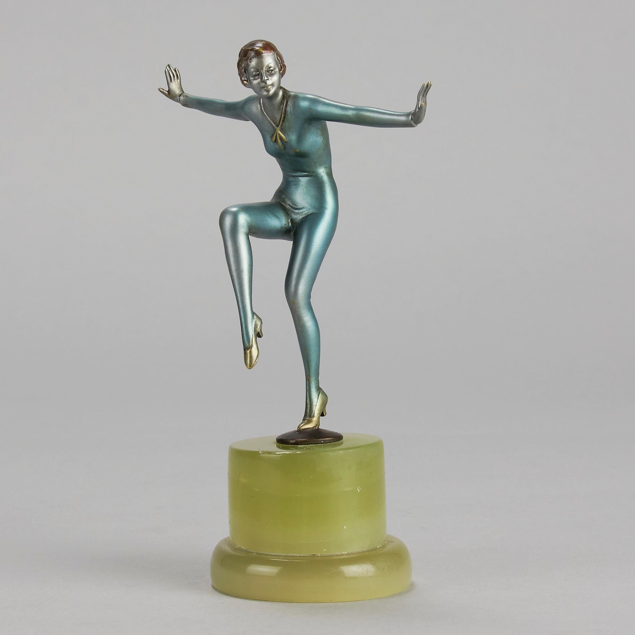 Bronzo dipinto a freddo dei primi del Novecento intitolato 