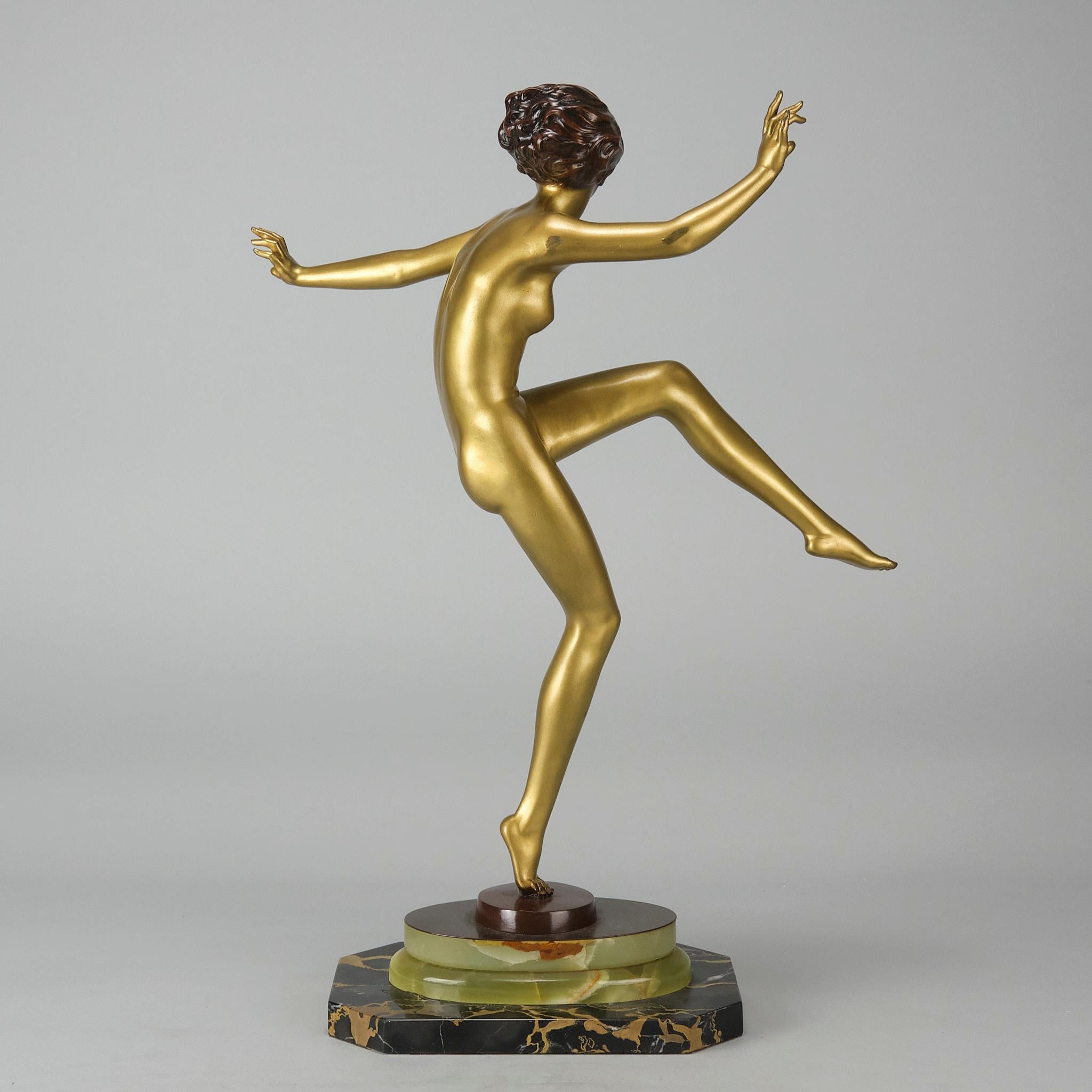 Early 20th Century Cold Painted Bronze entitled 