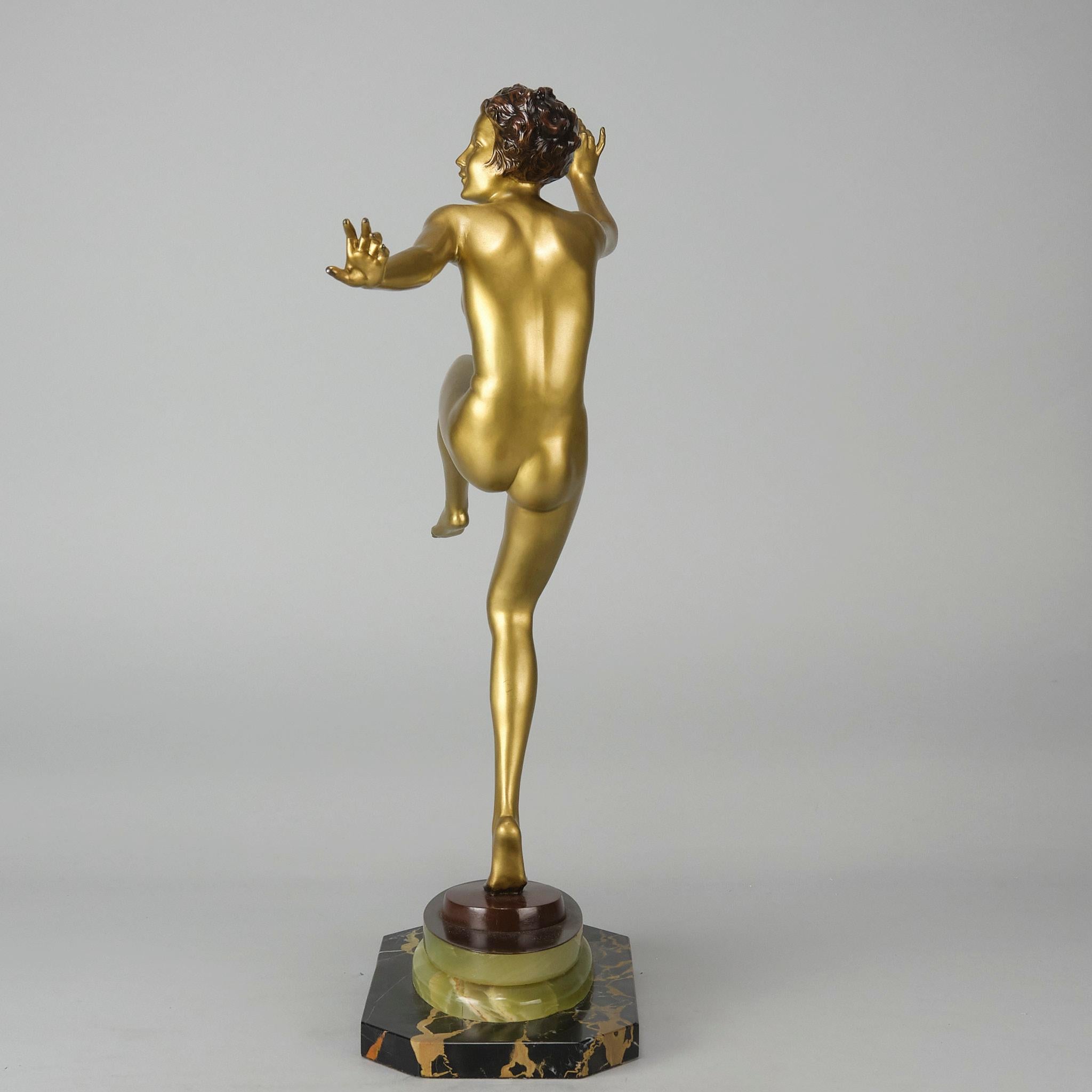 Early 20th Century Cold Painted Bronze entitled 