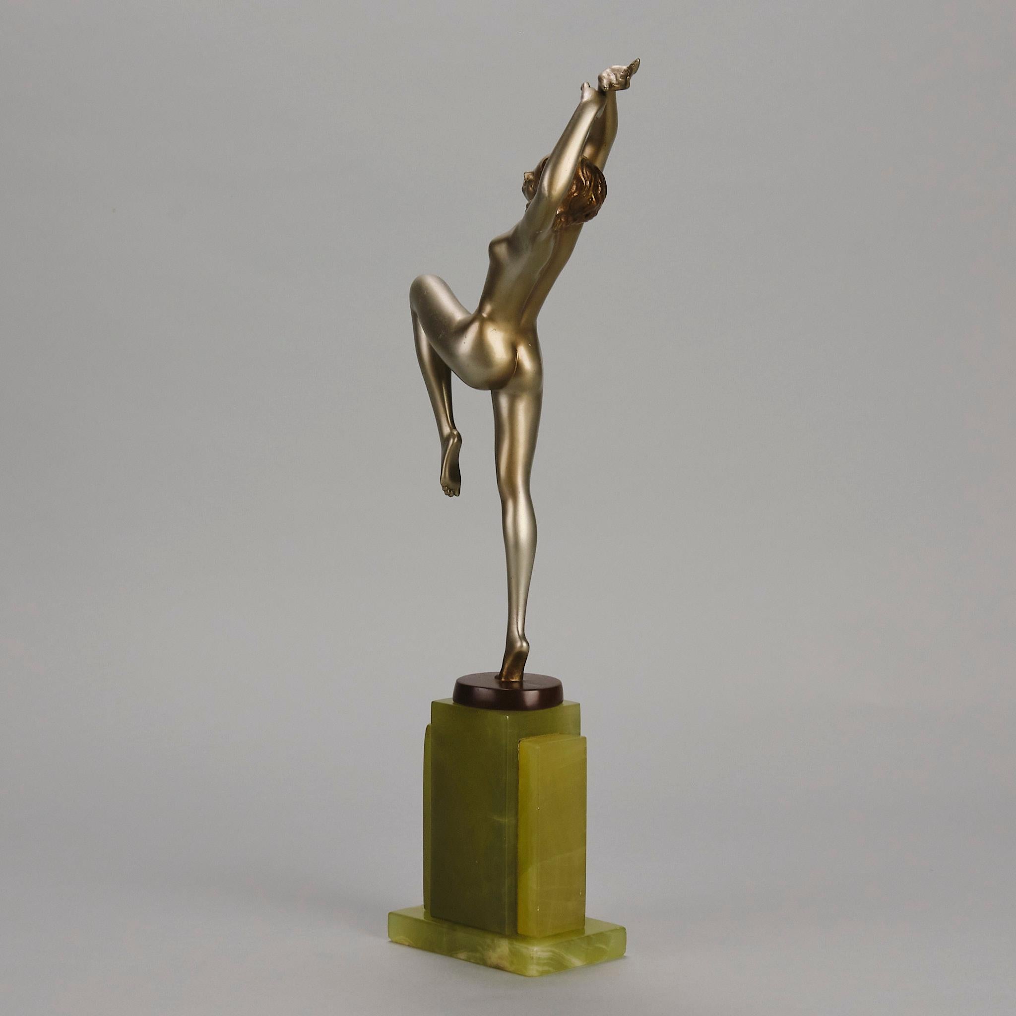 Early 20th Century Cold-Painted Bronze entitled 