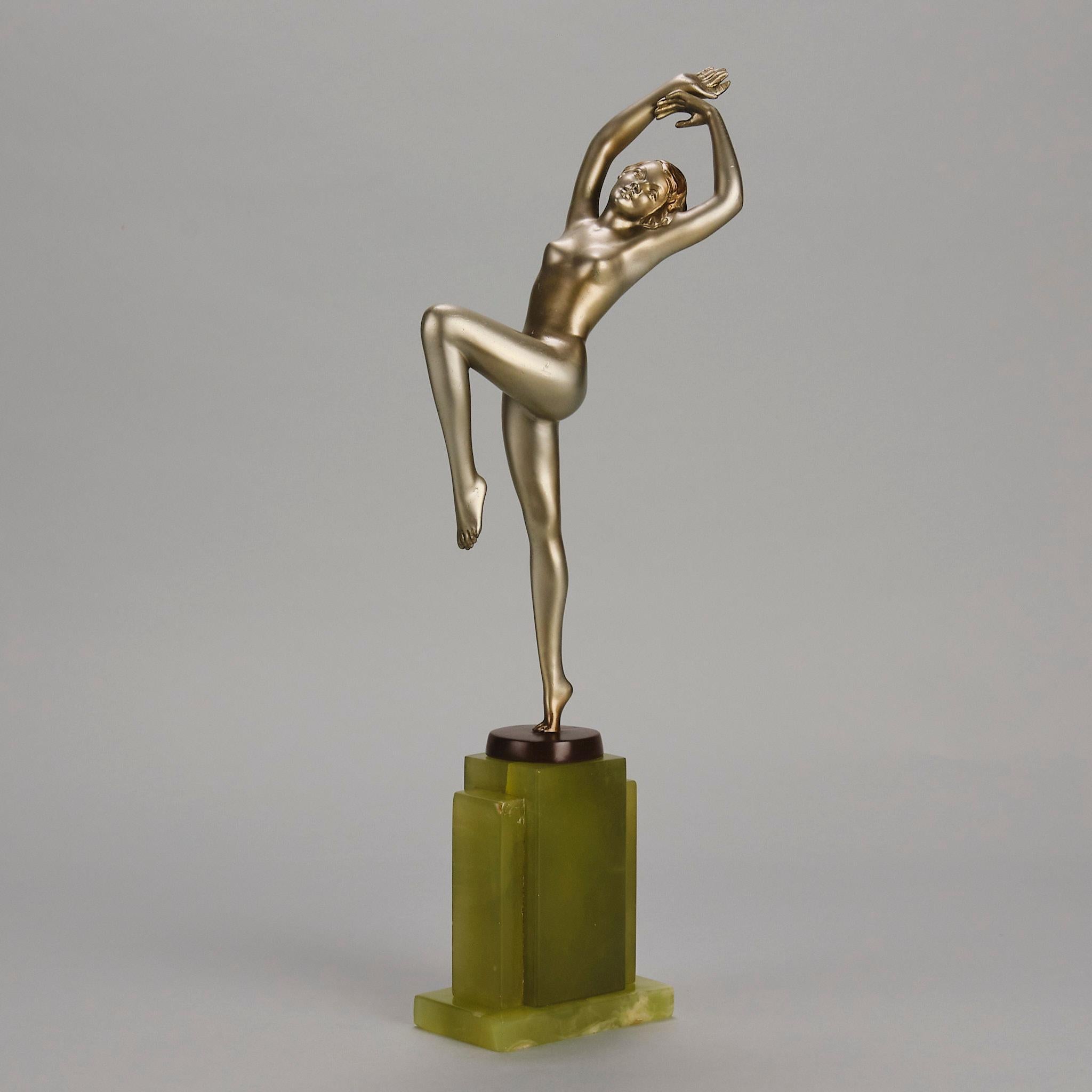 Austrian Early 20th Century Cold-Painted Bronze entitled 