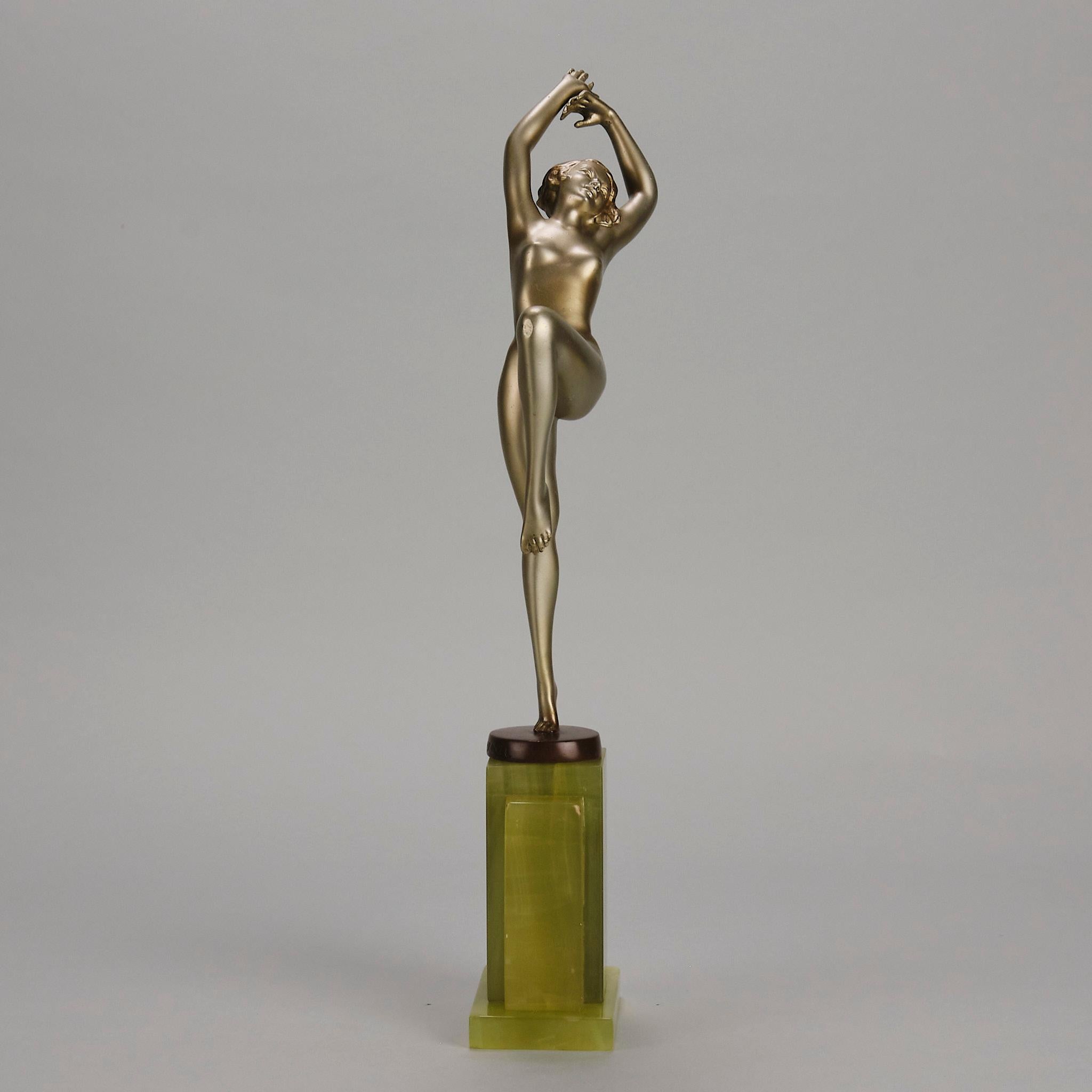 Cast Early 20th Century Cold-Painted Bronze entitled 
