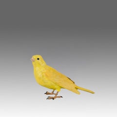 Early 20th Century Cold-Painted Bronze entitled "Canary" by Franz Bergman