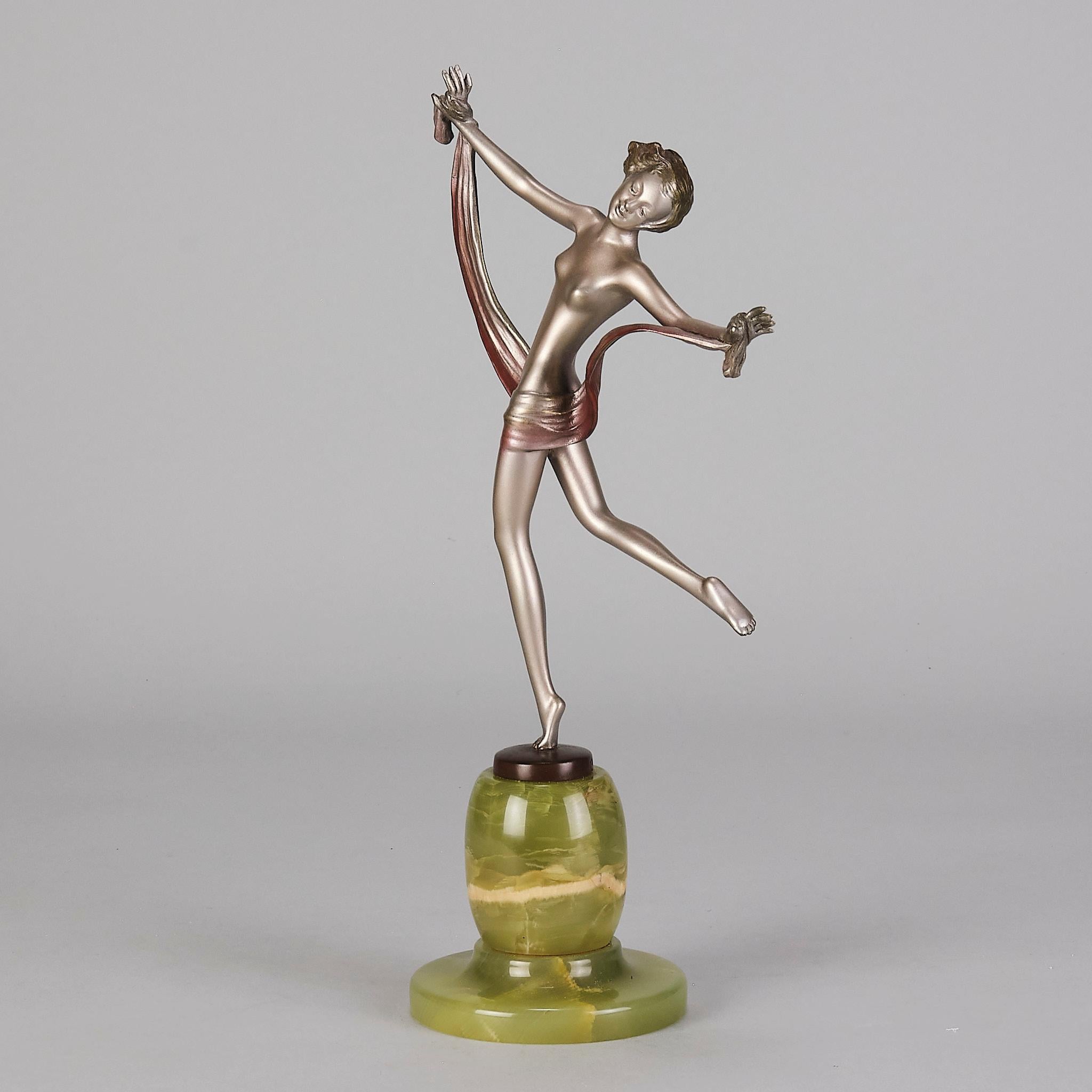 Early 20th Century Cold-Painted Bronze entitled 
