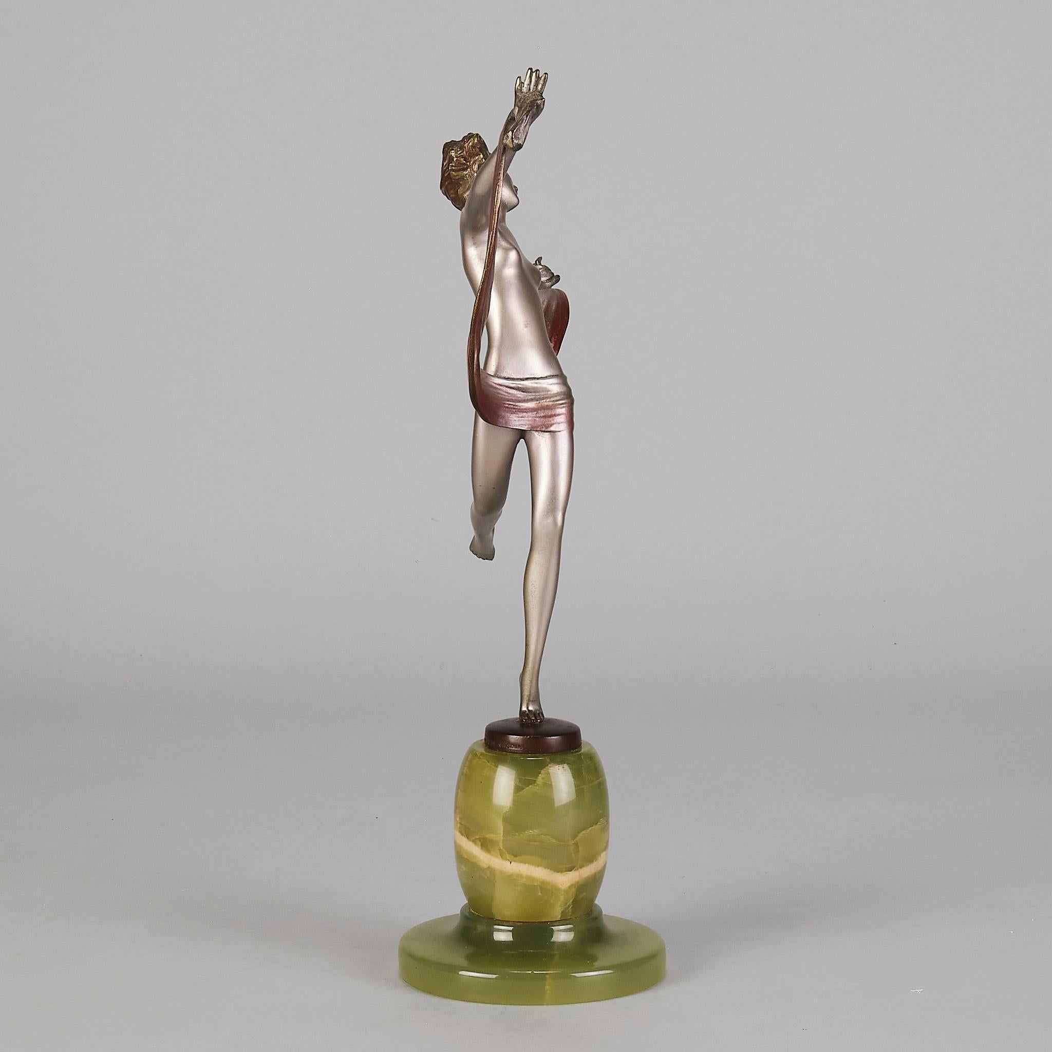 Early 20th Century Cold-Painted Bronze entitled 
