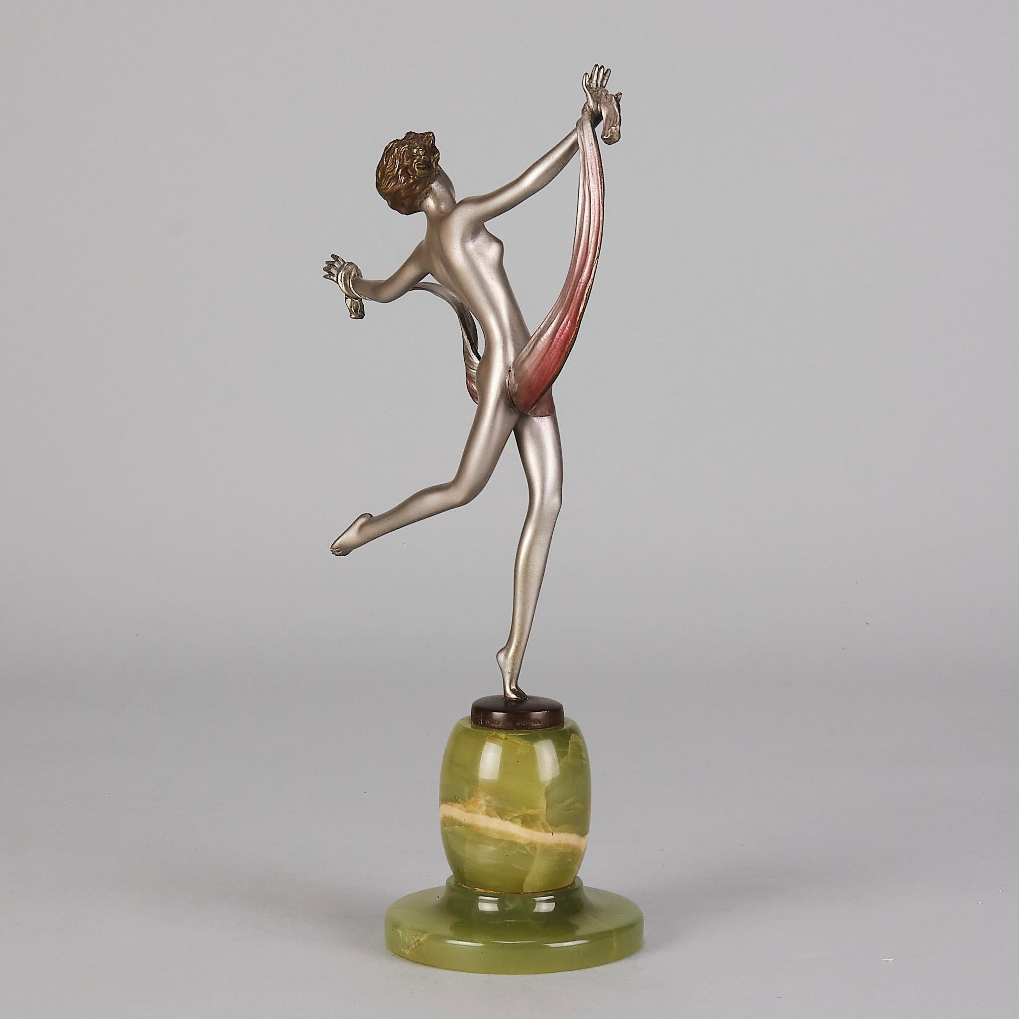 Early 20th Century Cold-Painted Bronze entitled 