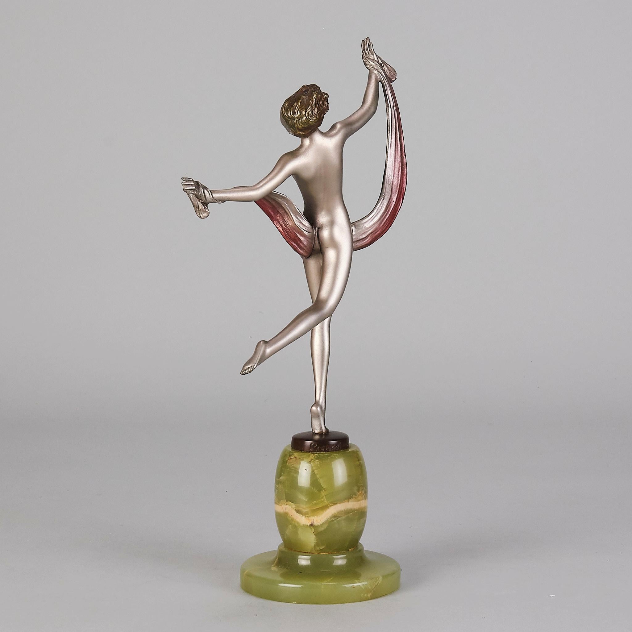 Early 20th Century Cold-Painted Bronze entitled 