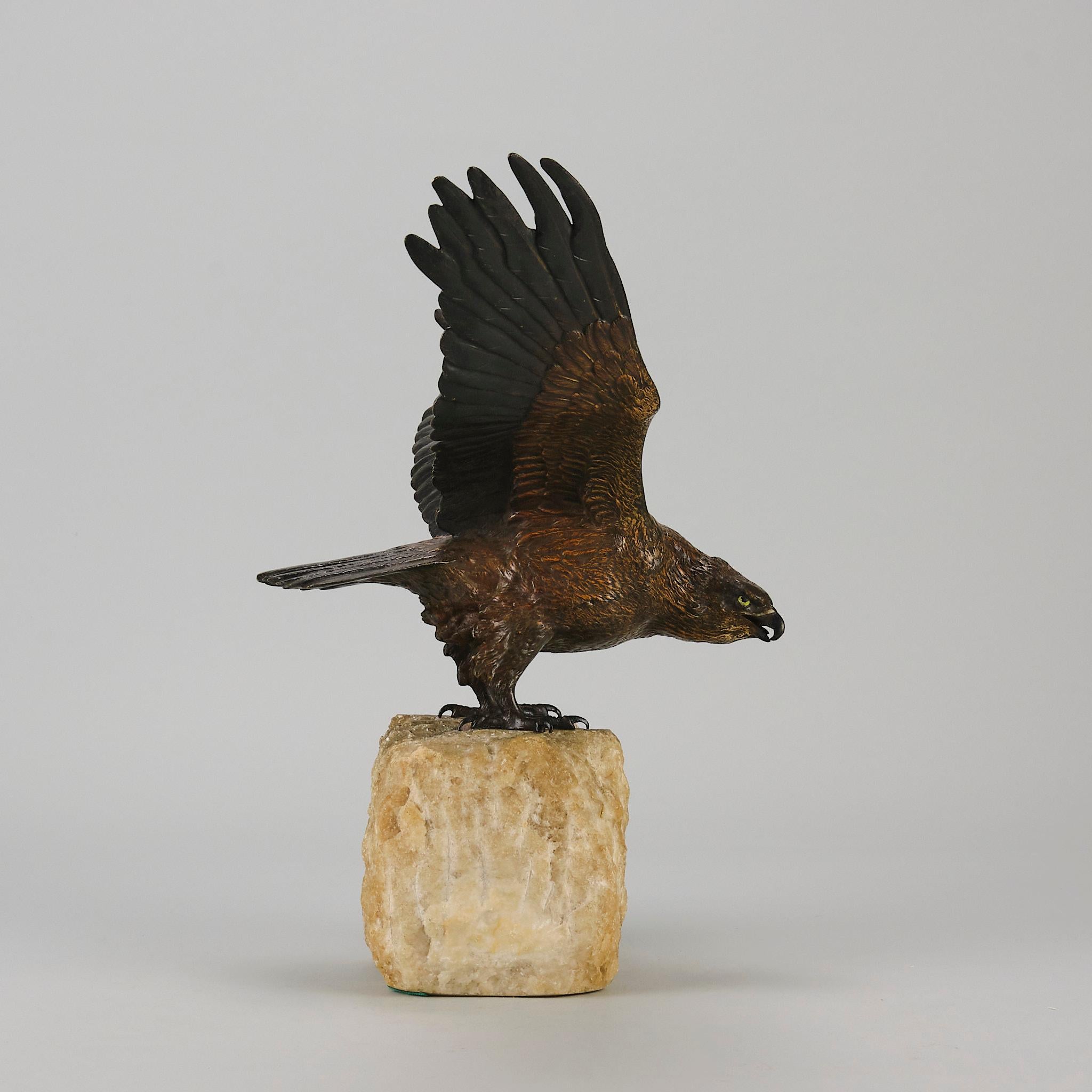 Austrian Early 20th Century Cold-Painted Bronze entitled 