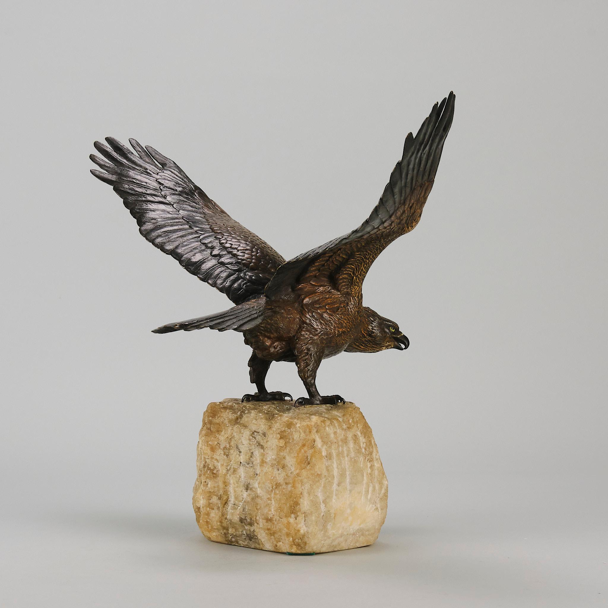 Cast Early 20th Century Cold-Painted Bronze entitled 