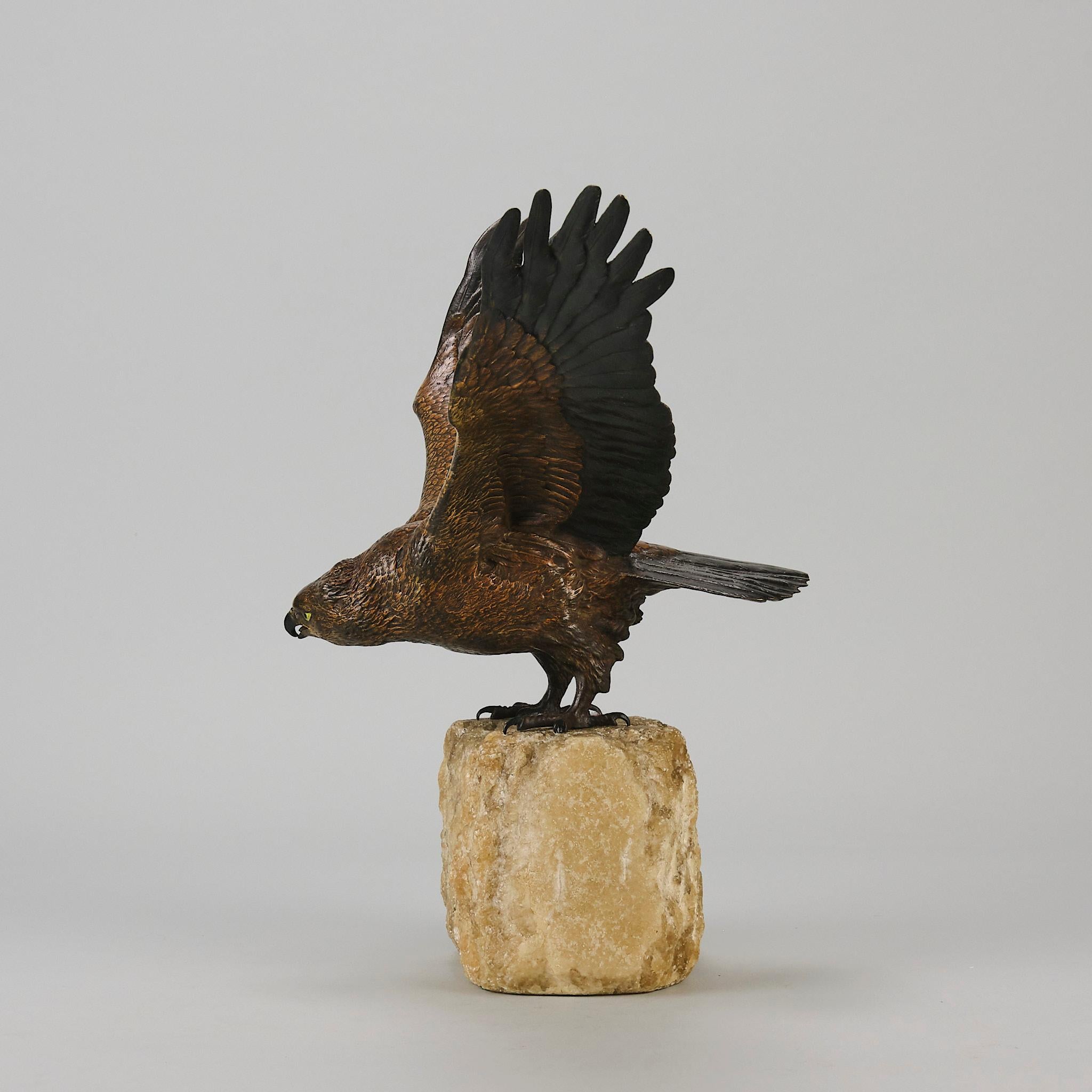 Early 20th Century Cold-Painted Bronze entitled 