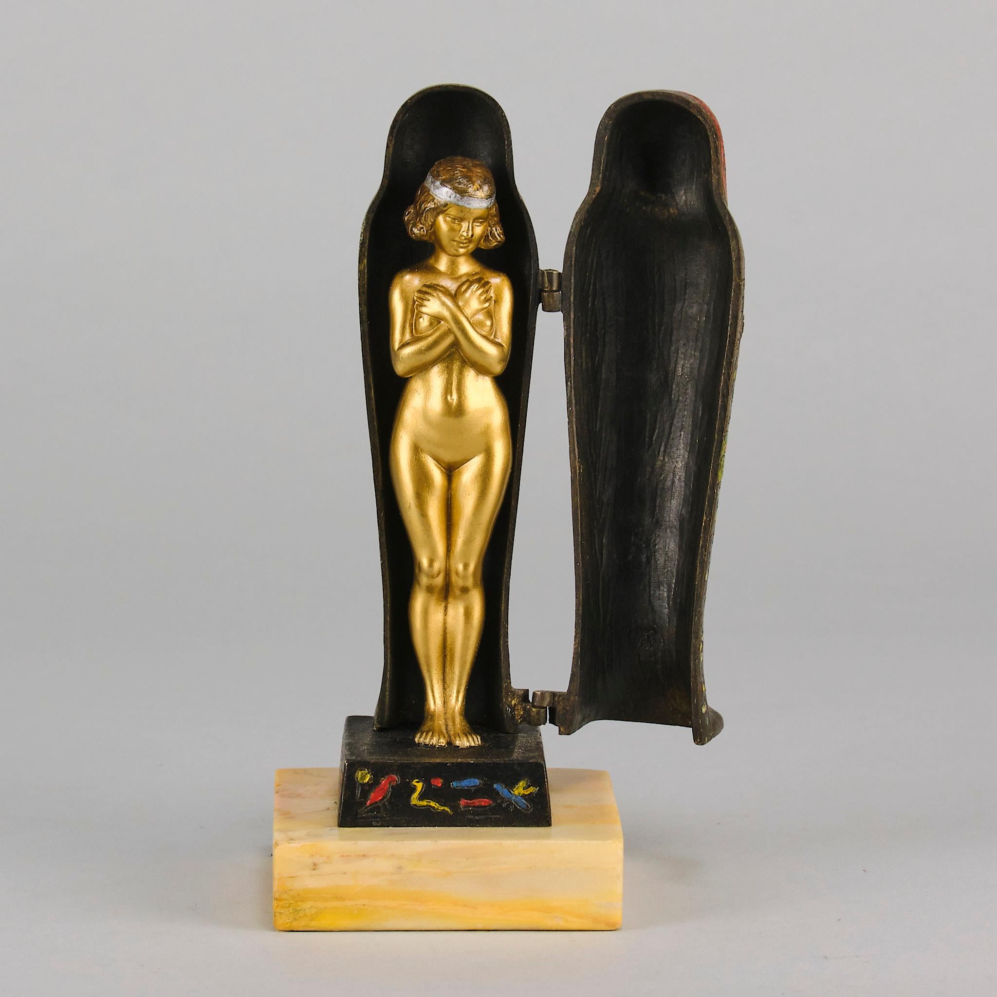 Early 20th Century Cold-Painted Bronze entitled 