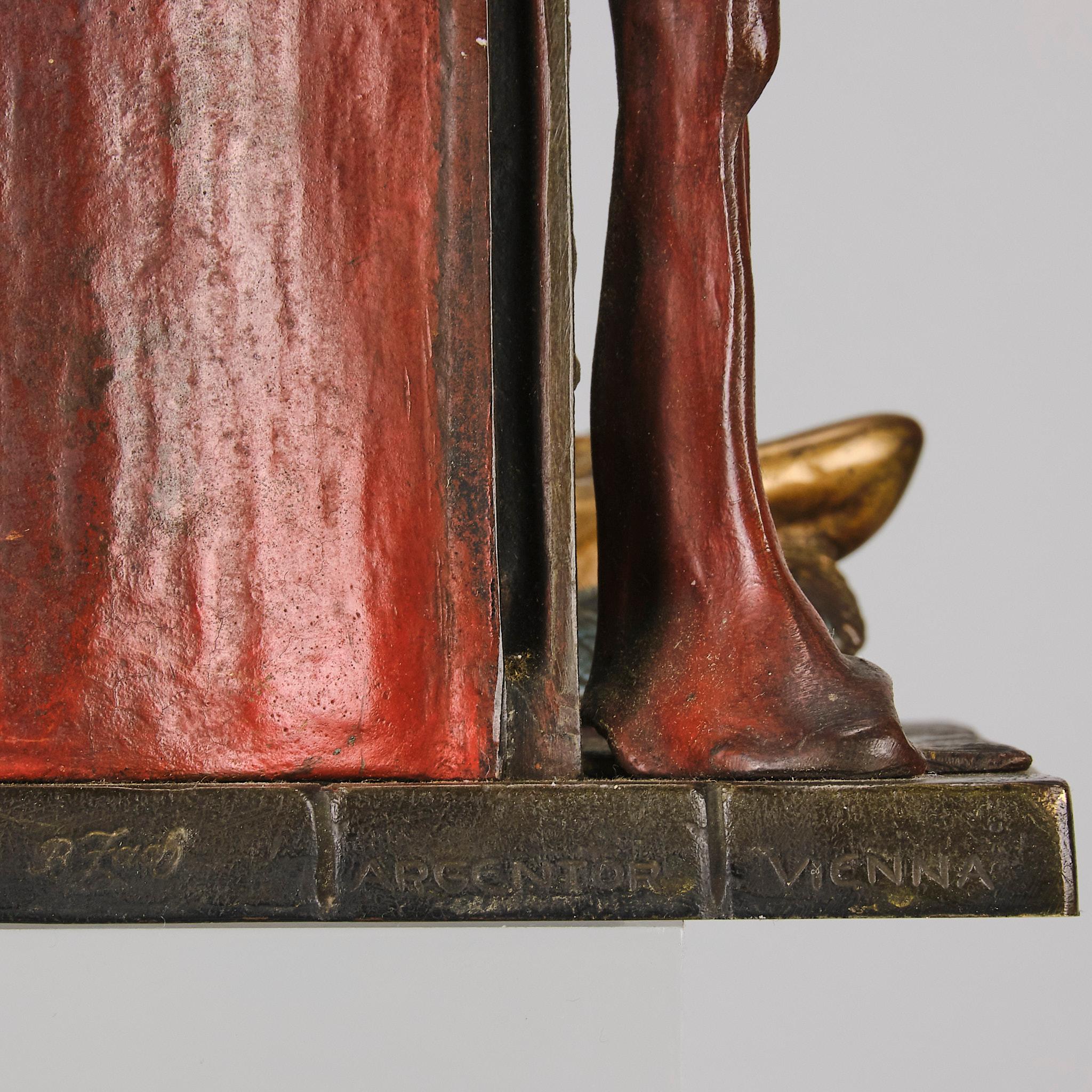 Early 20th Century Cold-Painted Bronze Entitled 