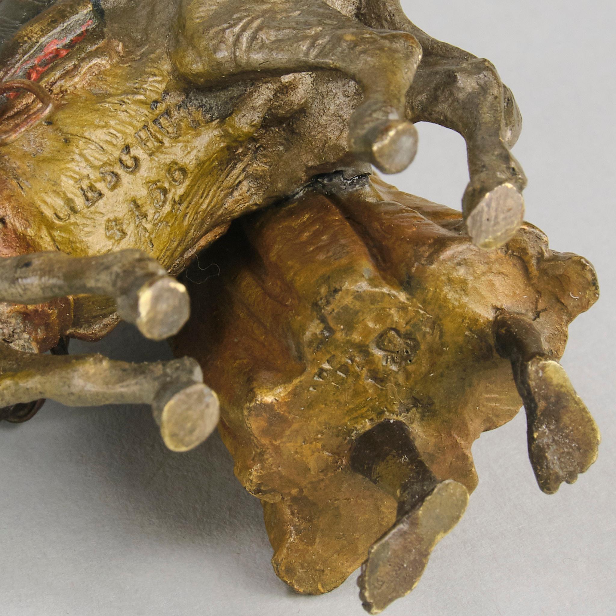 Early 20th Century Cold-Painted Bronze entitled 
