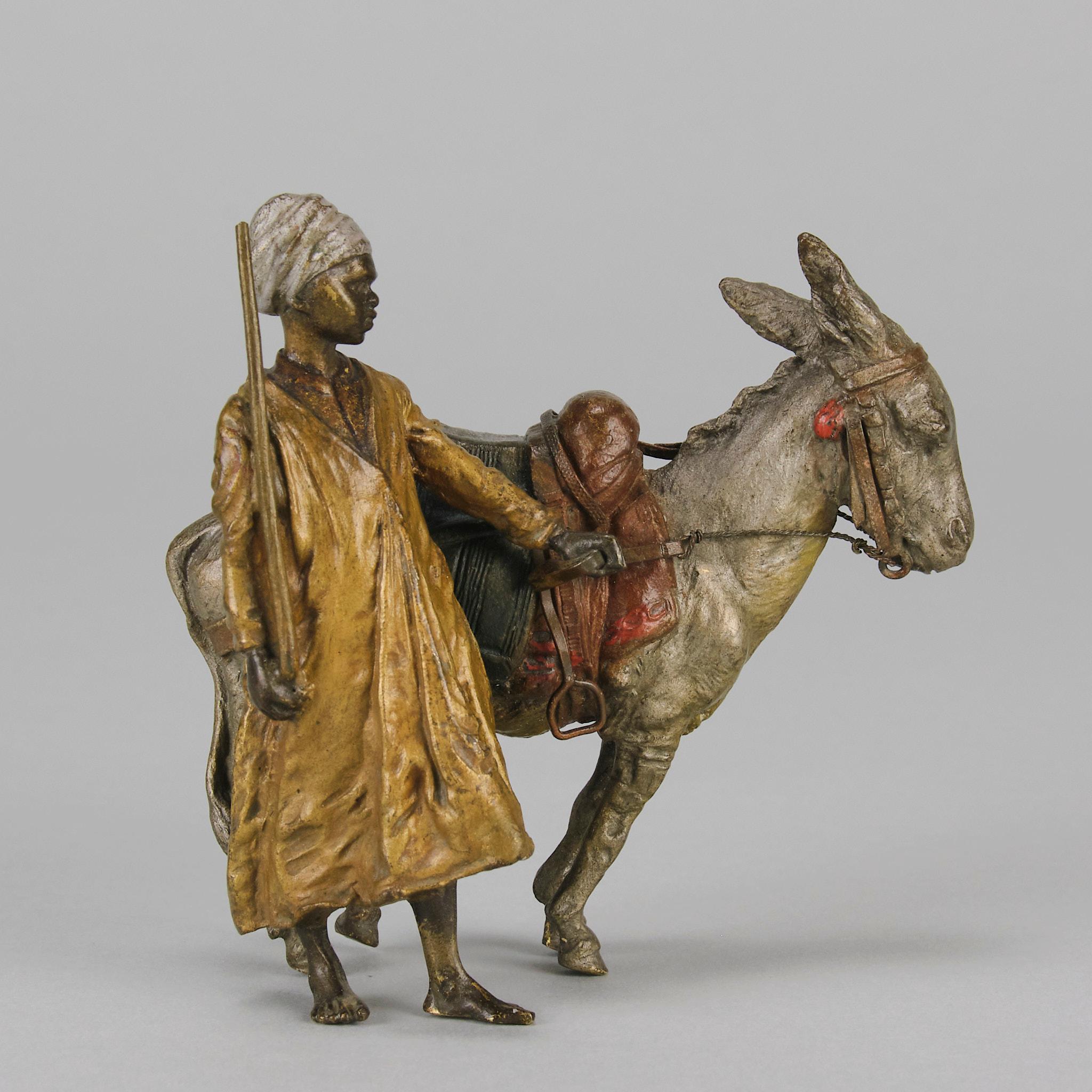 Victorian Early 20th Century Cold-Painted Bronze entitled 