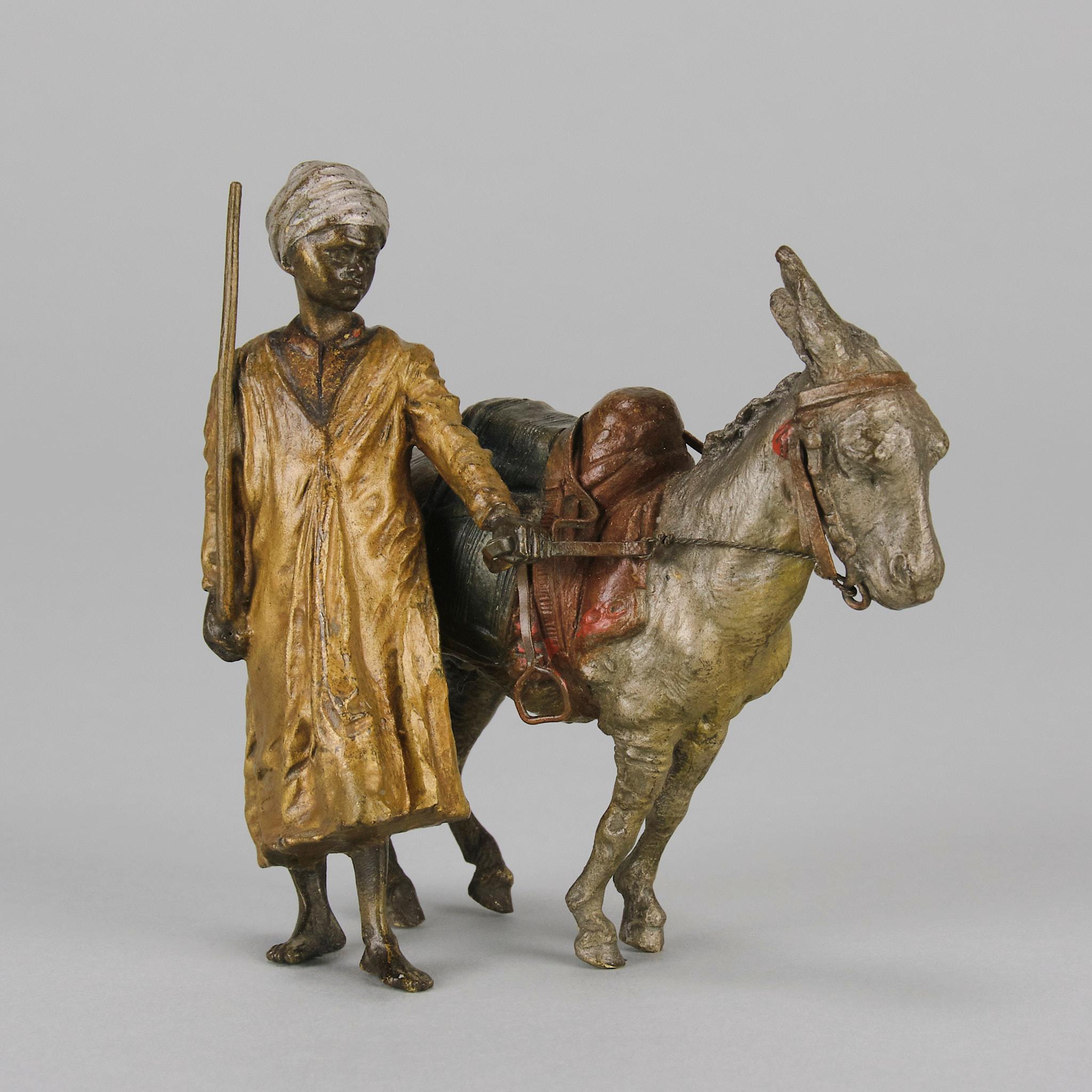 Austrian Early 20th Century Cold-Painted Bronze entitled 
