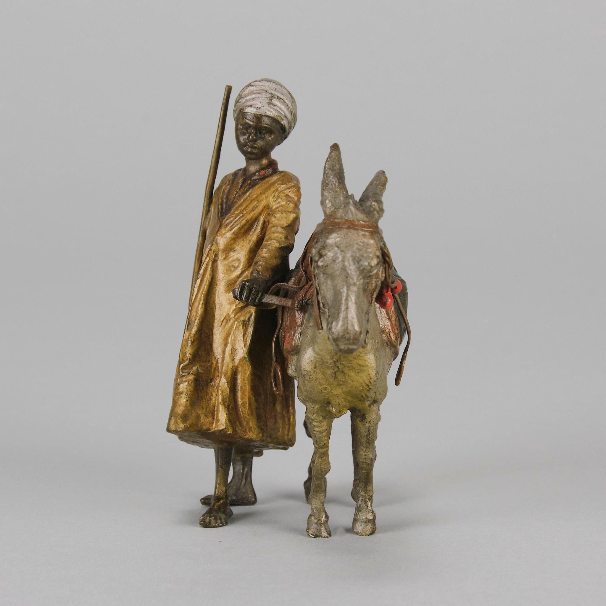 Cast Early 20th Century Cold-Painted Bronze entitled 