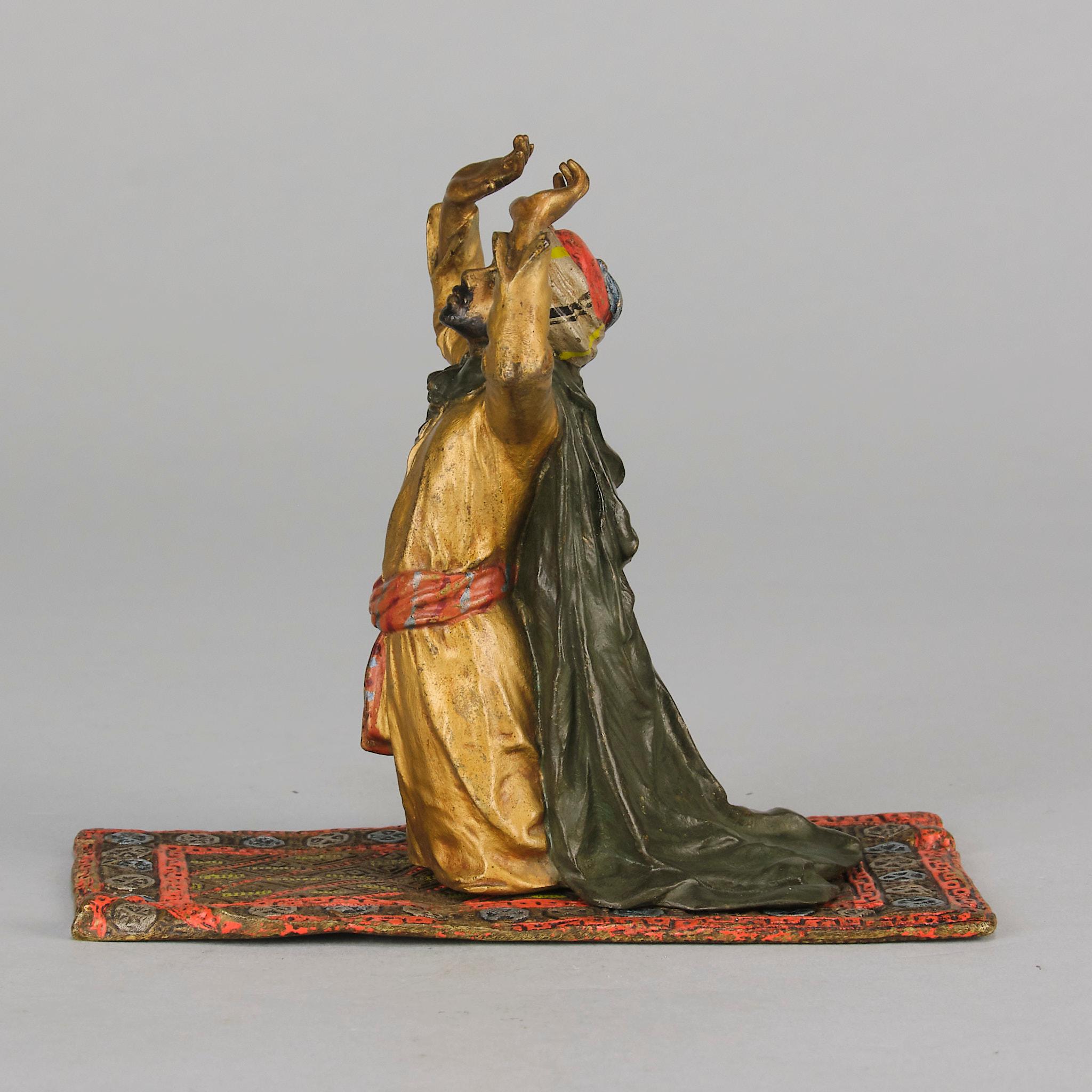 Bronzo dipinto a freddo dei primi del Novecento intitolato 