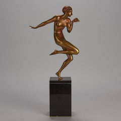 Bronce pintado en frío de principios del siglo XX titulado "Printemps" de Gauthier