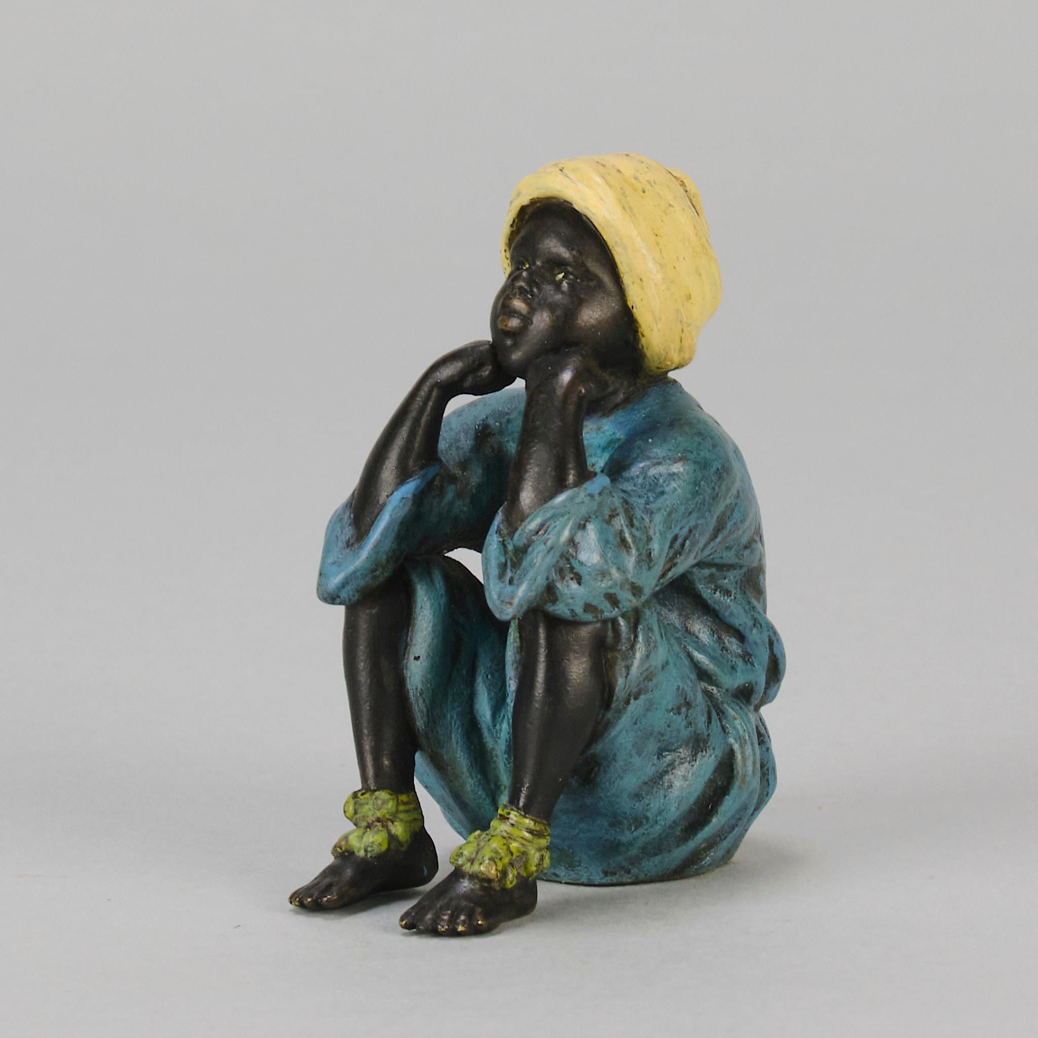 Bronzo dipinto a freddo dei primi del Novecento intitolato 