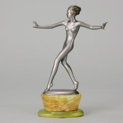 Early 20th Century Cold-Painted Bronze Entitled "Veronica" by Josef Lorenzl