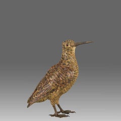 Early 20th Century Cold-Painted Bronze entitled "Woodcock" by Franz Bergman