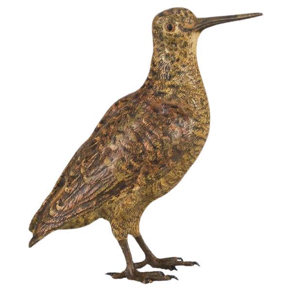 Early 20th Century Cold-Painted Bronze entitled "Woodcock" by Franz Bergman