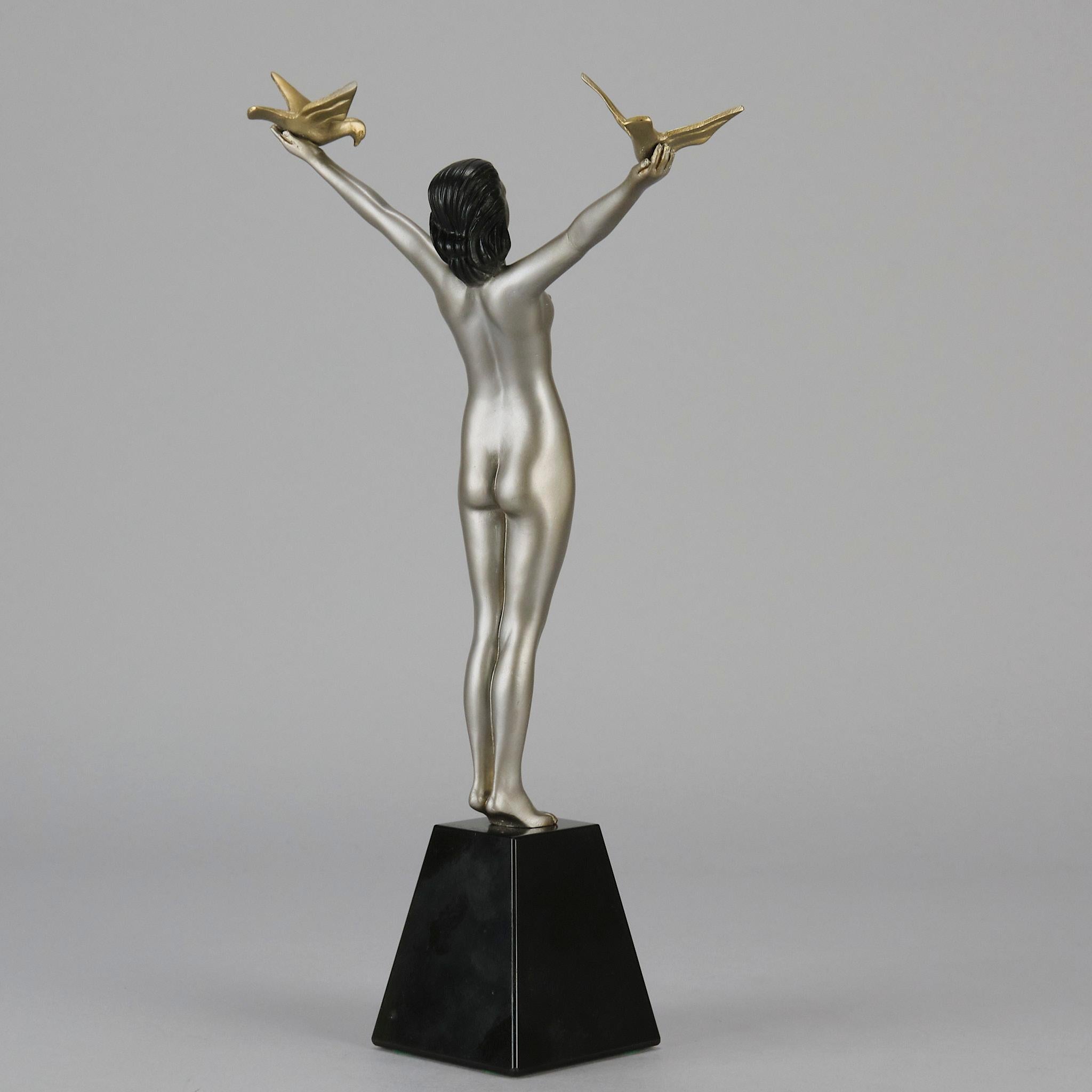 Bronzo dipinto a freddo dei primi del Novecento 