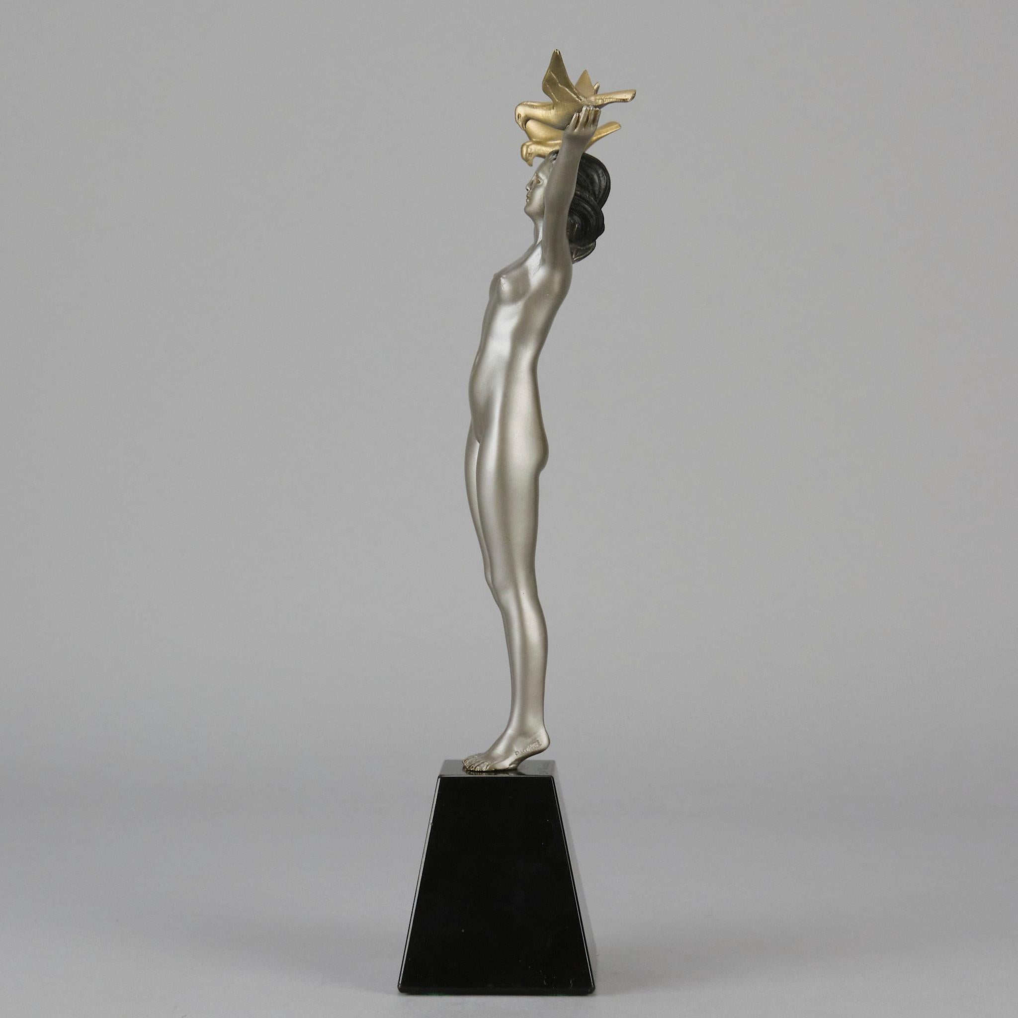 Bronzo dipinto a freddo dei primi del Novecento 