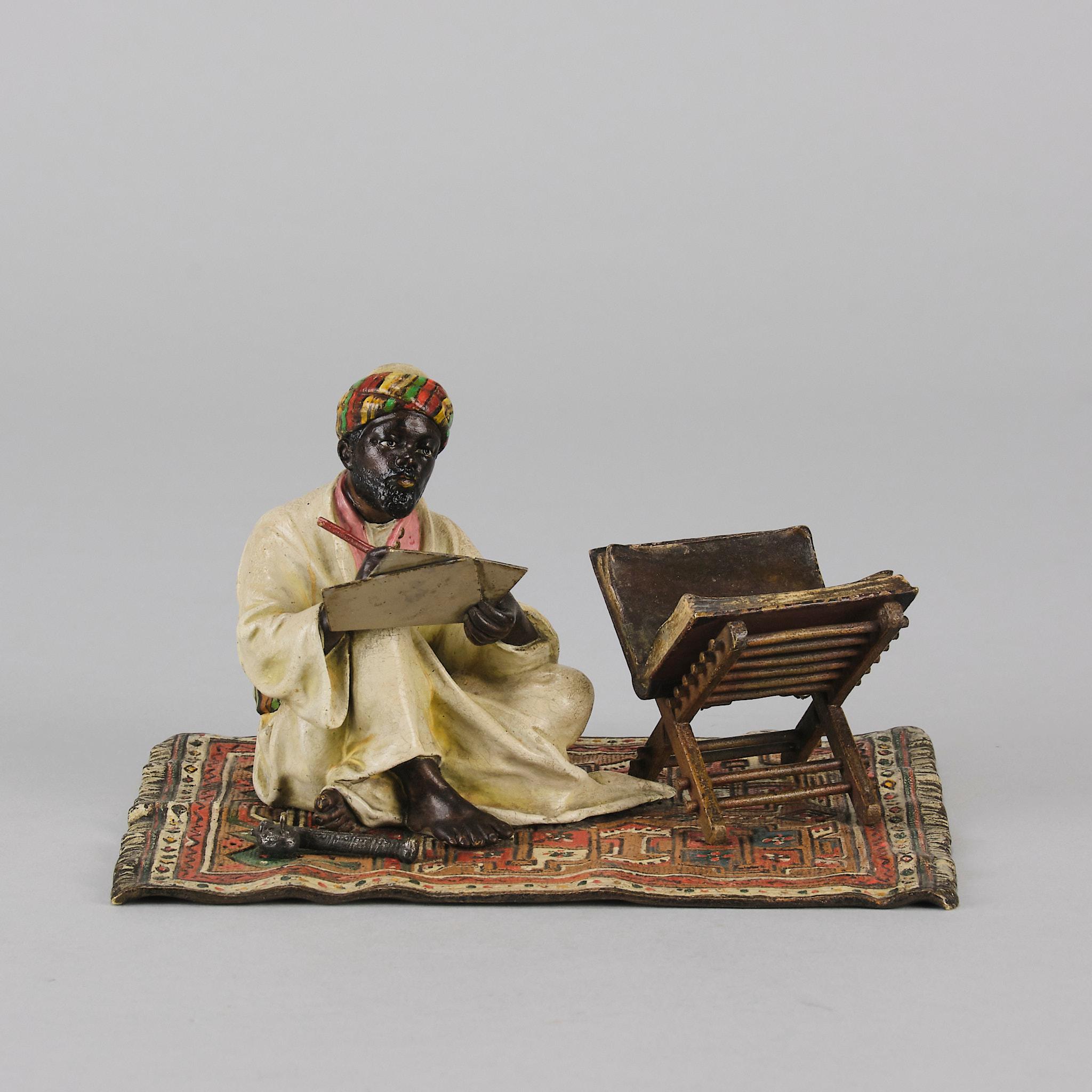 Late Victorian Early 20th Century Cold-Painted Bronze 