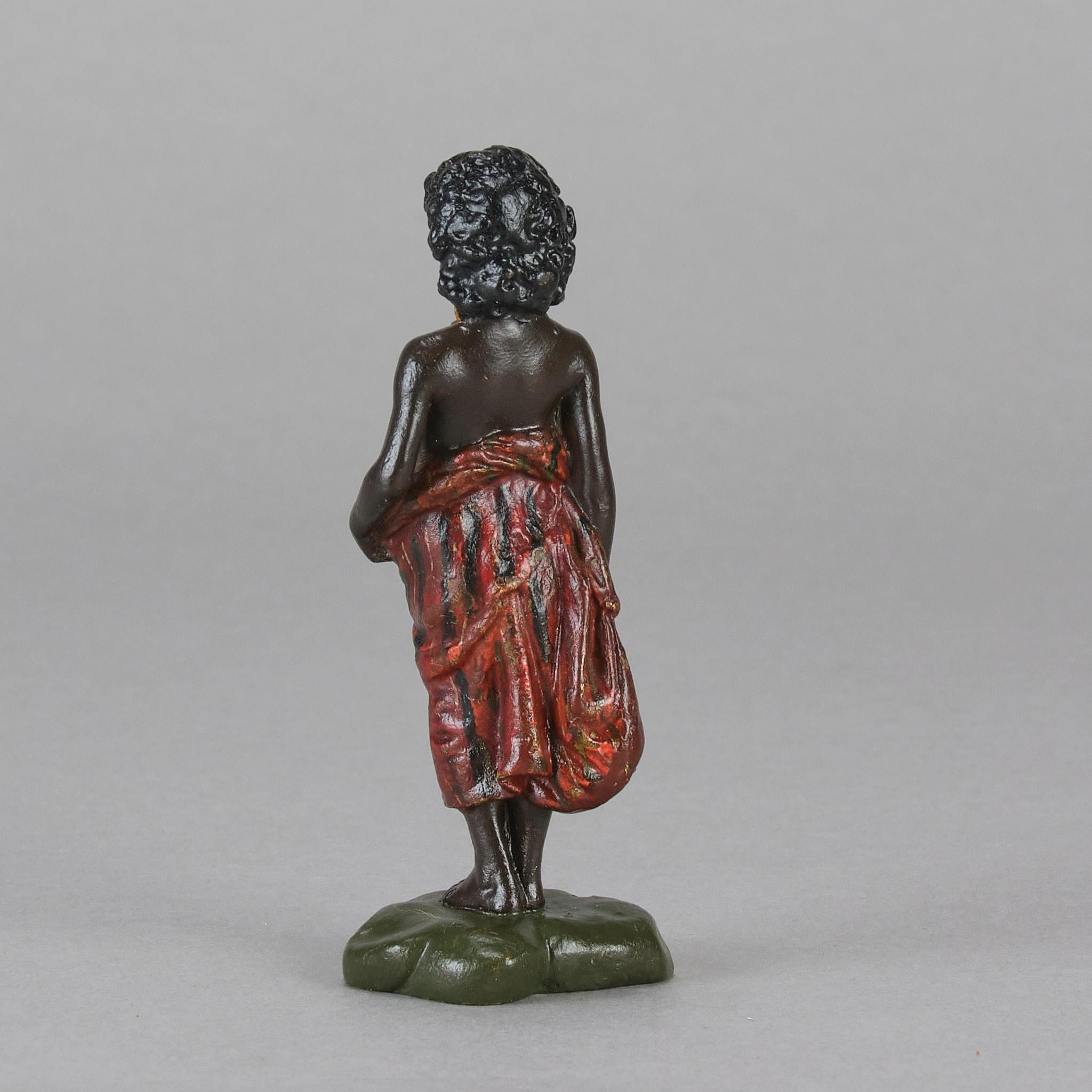 Bronze Sculpture en bronze du début du 20e siècle peinte à froid 