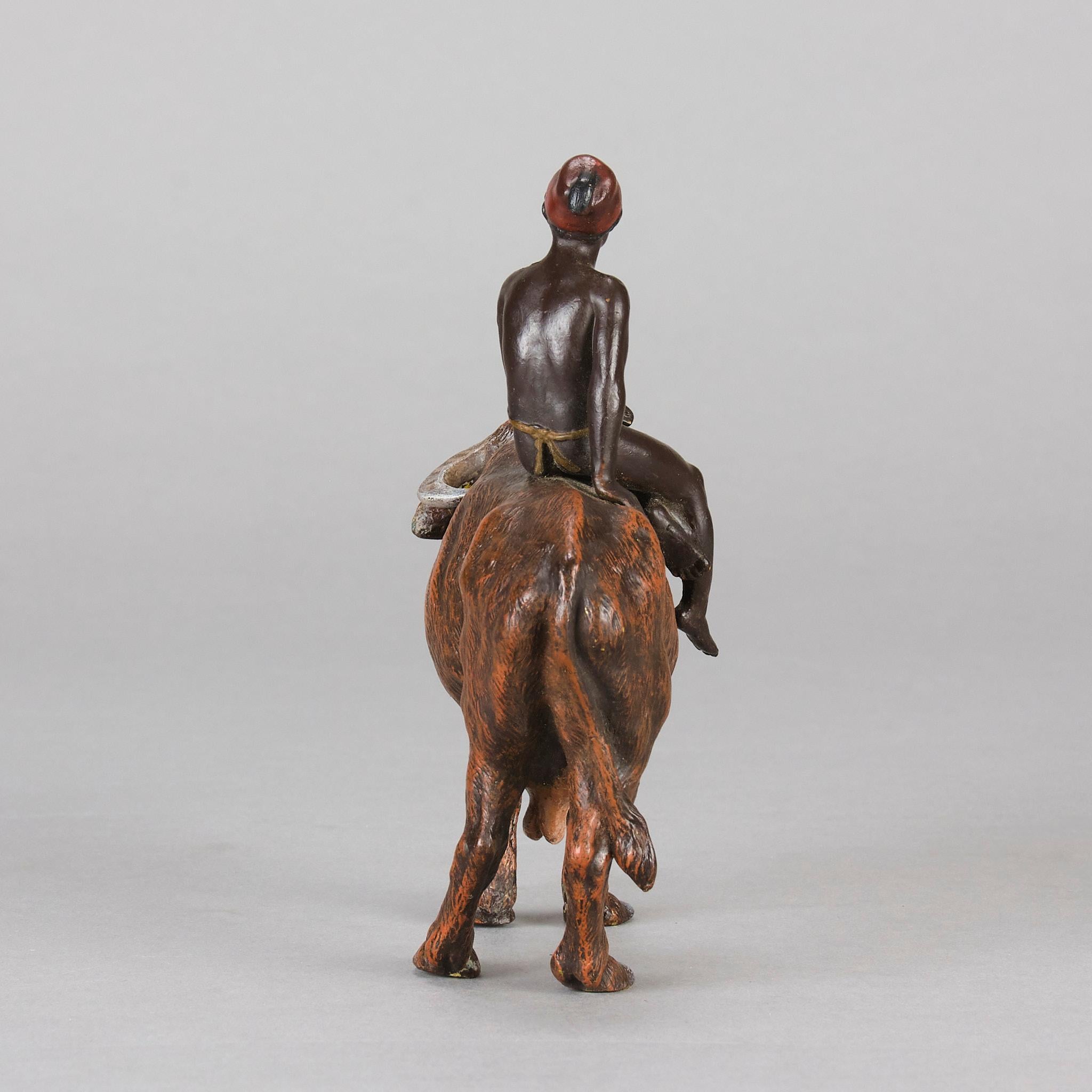 Early 20th Century Cold-Painted Bronze Sculpture 