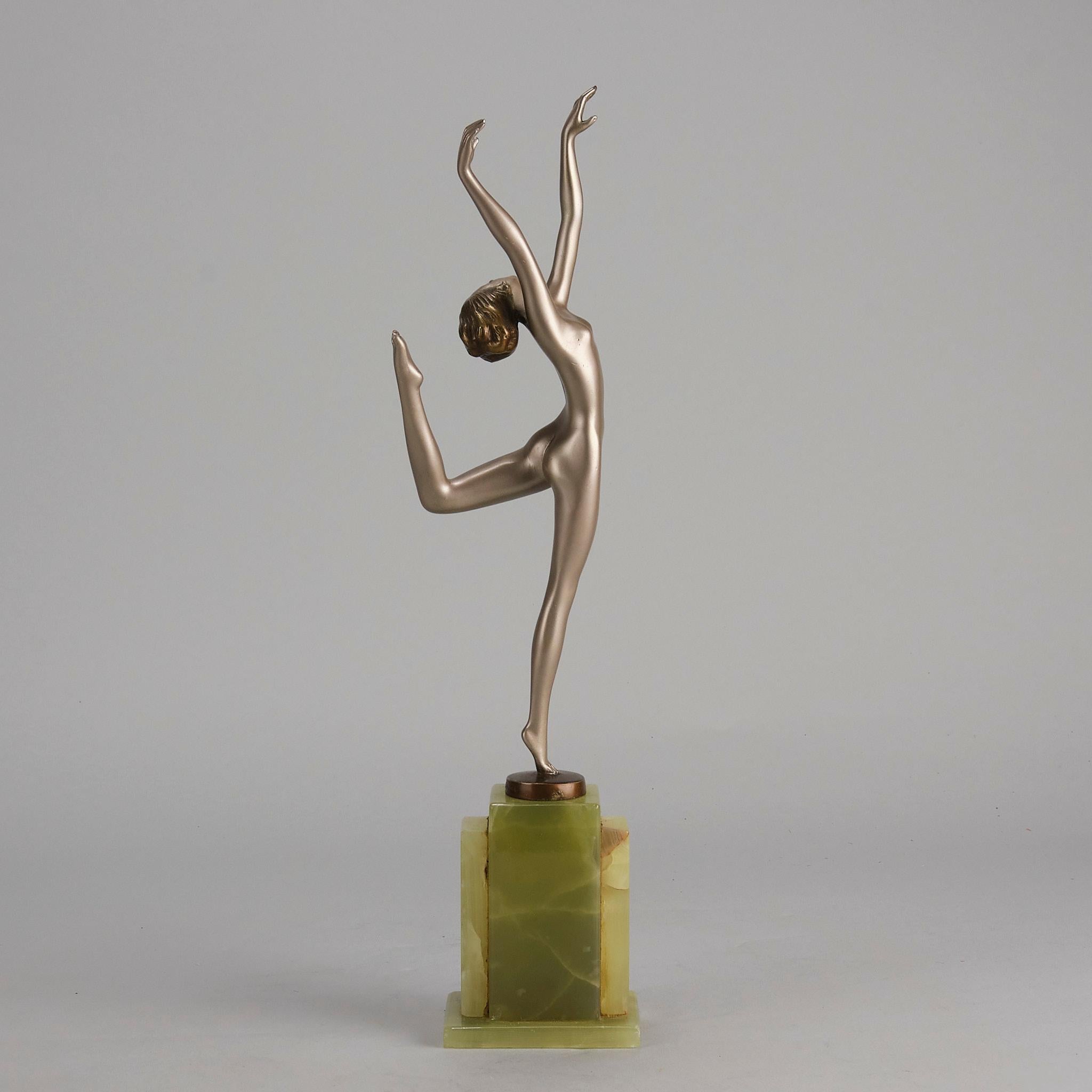 Cold Painted Bronzestudie mit dem Titel „Ectasy“ von Josef Lorenzl aus dem frühen 20. Jahrhundert im Angebot 1