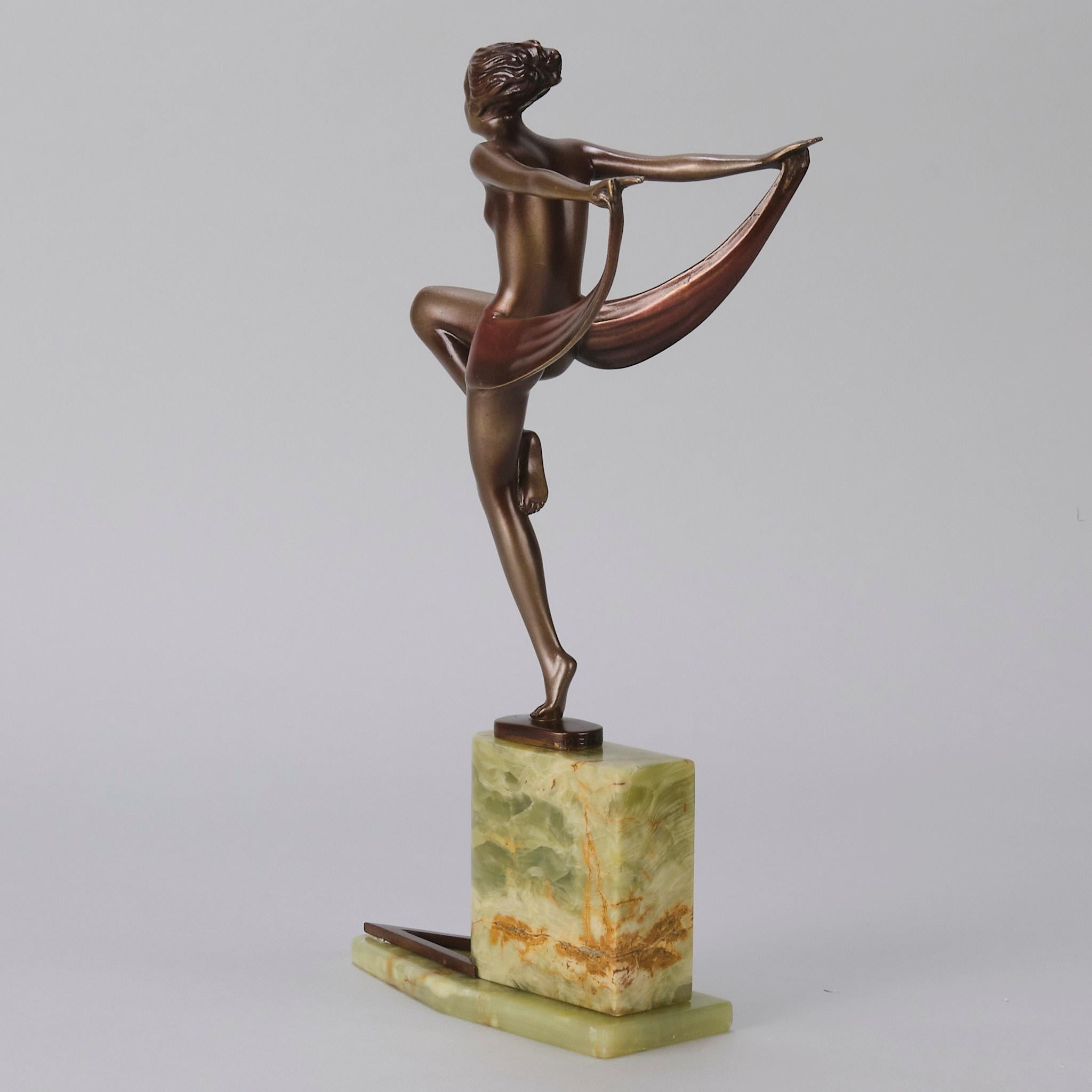 Studio in bronzo dipinto a freddo dei primi del Novecento intitolato 