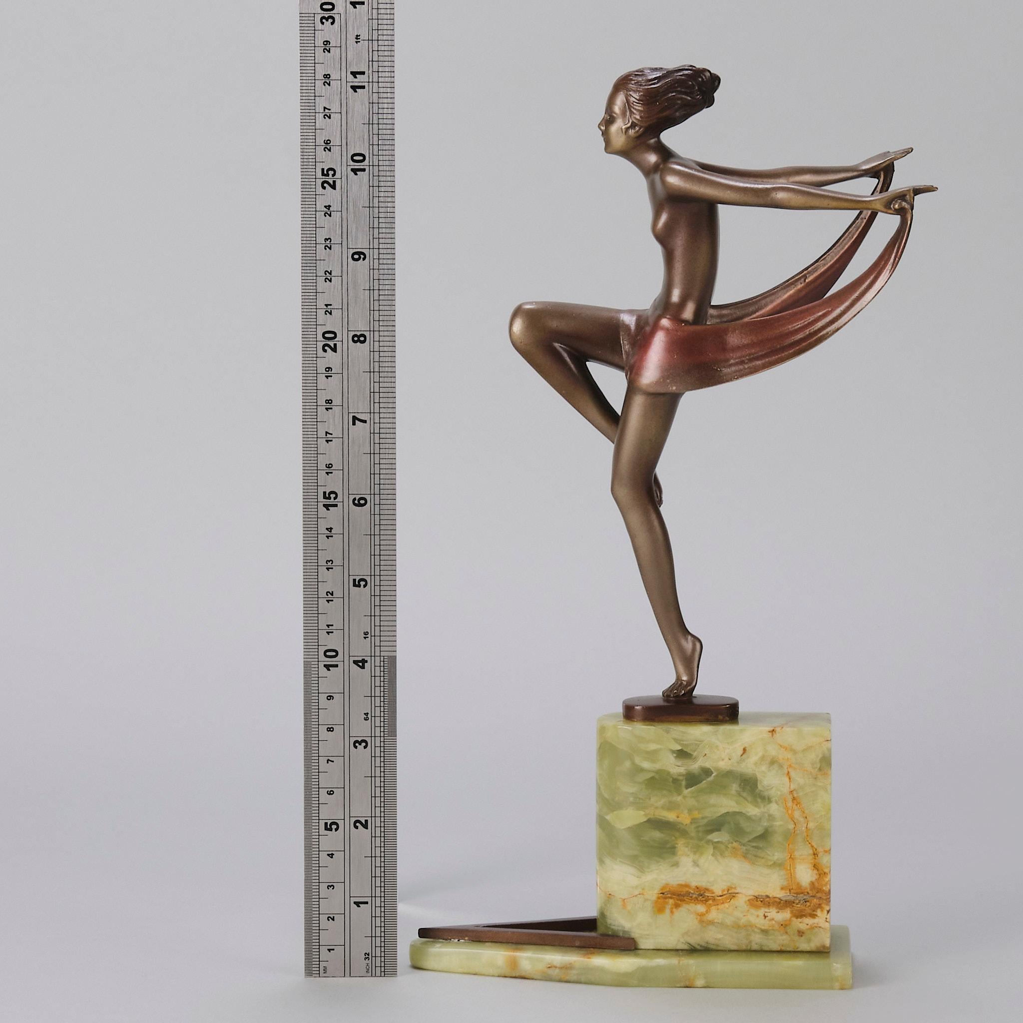 Studio in bronzo dipinto a freddo dei primi del Novecento intitolato 