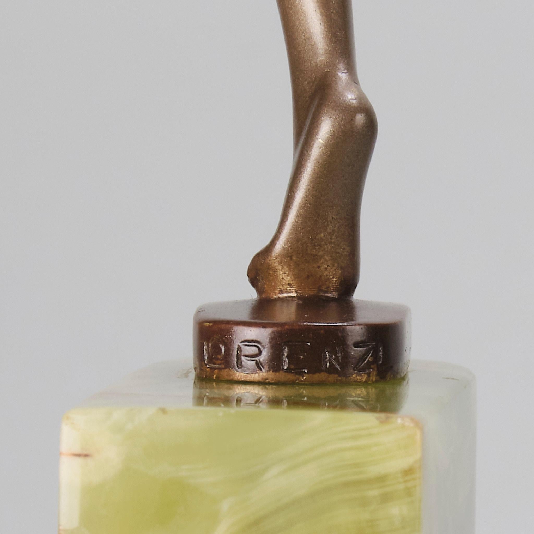 Studio in bronzo dipinto a freddo dei primi del Novecento intitolato 