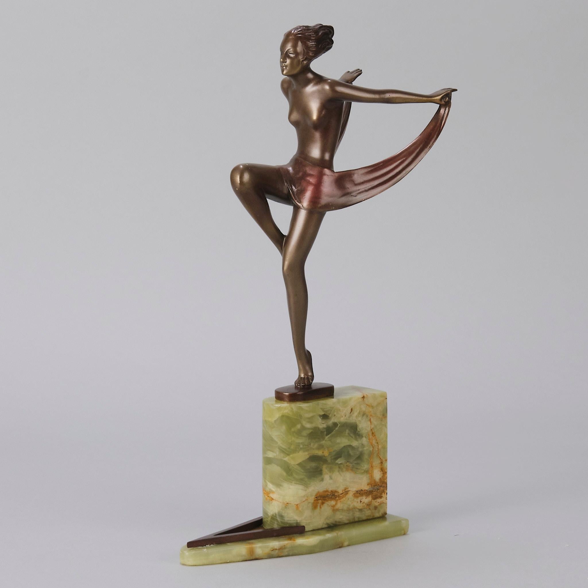 Austriaco Studio in bronzo dipinto a freddo dei primi del Novecento intitolato 