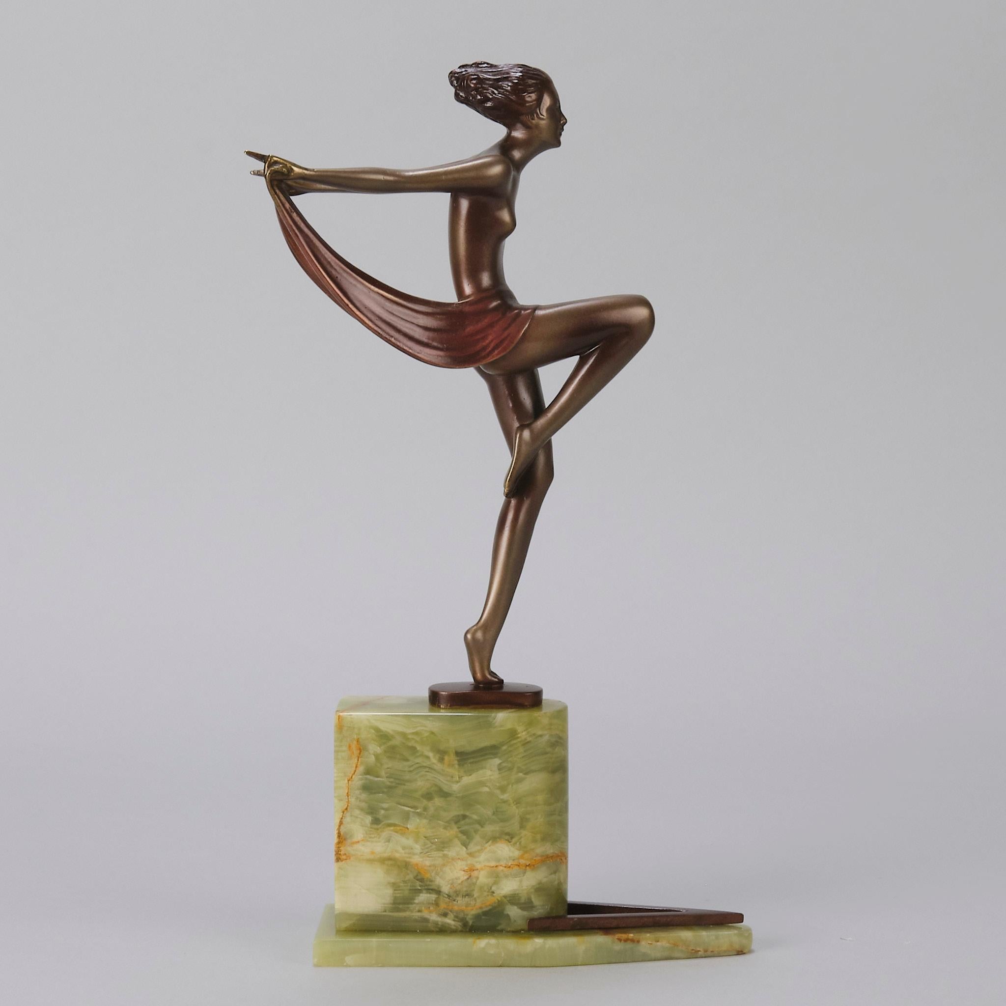 XX secolo Studio in bronzo dipinto a freddo dei primi del Novecento intitolato 