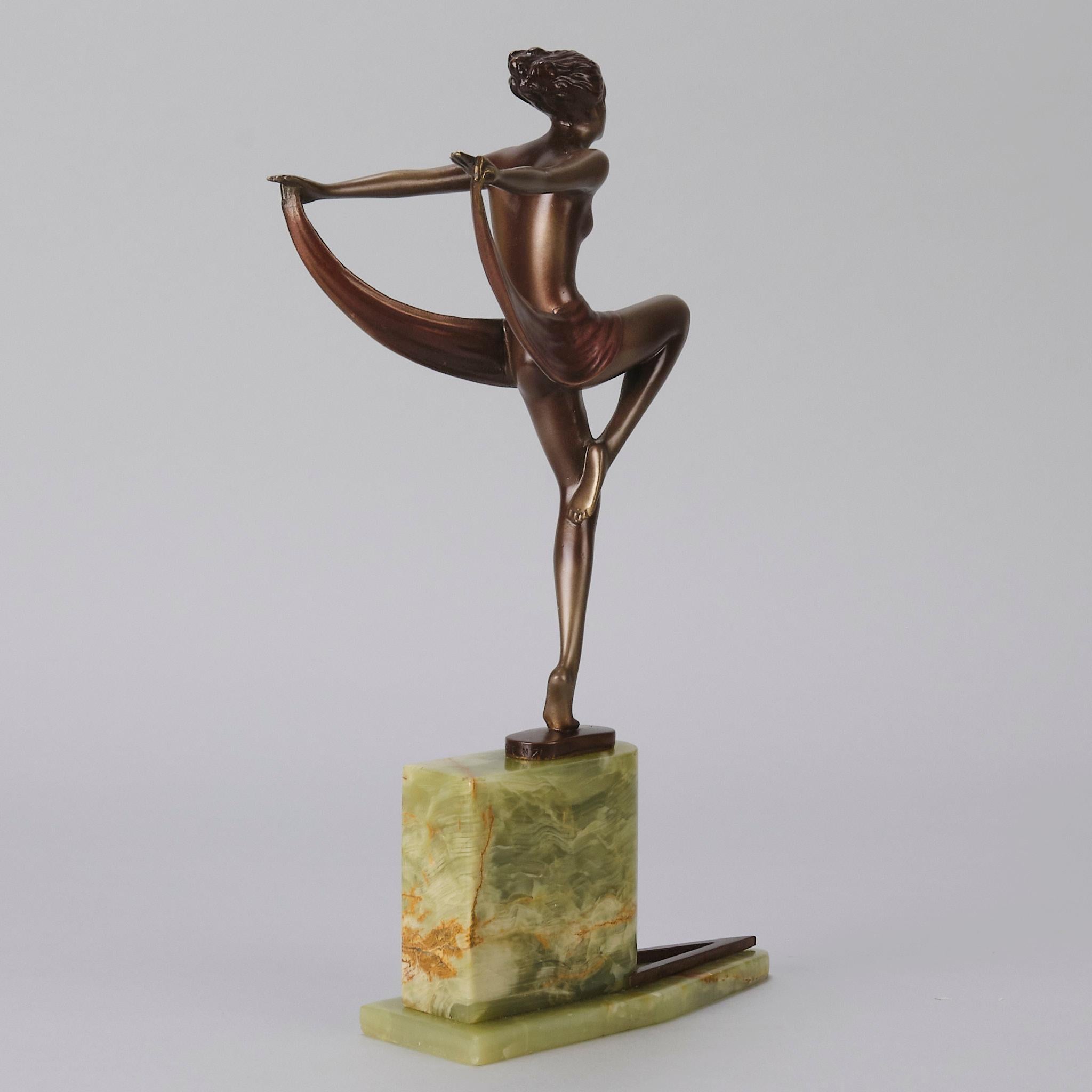 Bronzo Studio in bronzo dipinto a freddo dei primi del Novecento intitolato 