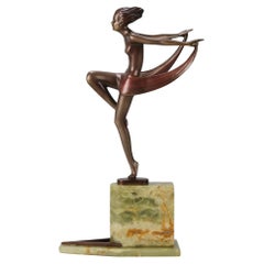 Early 20th Century Cold-Painted Bronze Study entitled "Speed" by Josef Lorenzl